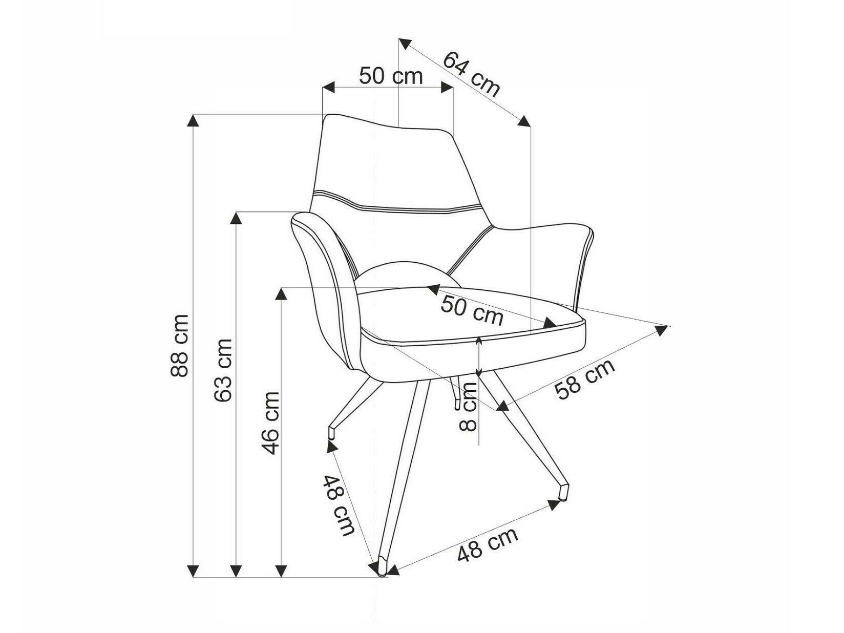 Stol Houston 1675 (Grå)