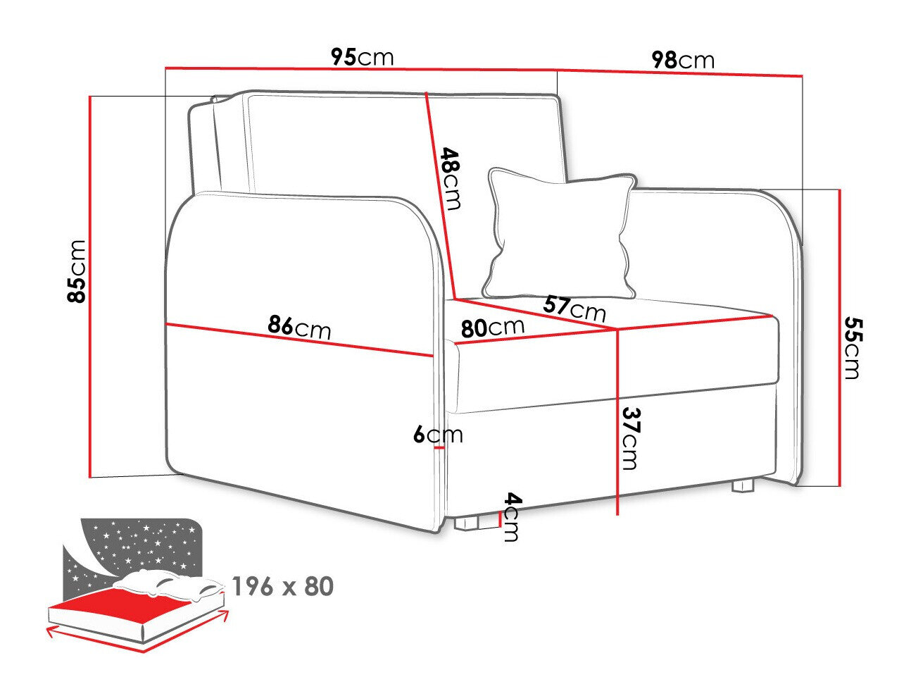 Lænestol Columbus 125 (Again 06)