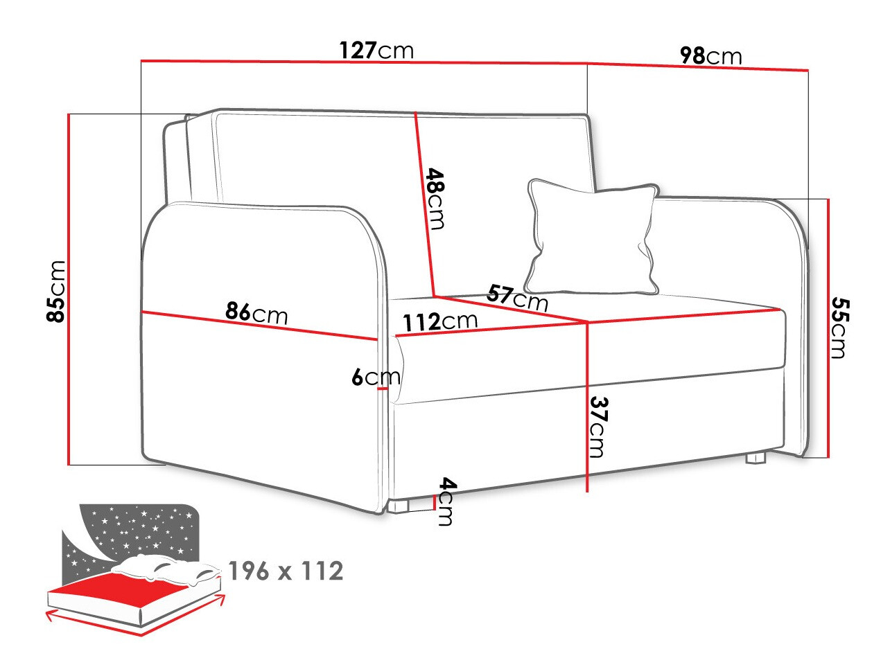 Sovesofa Lirael II (Again 85)