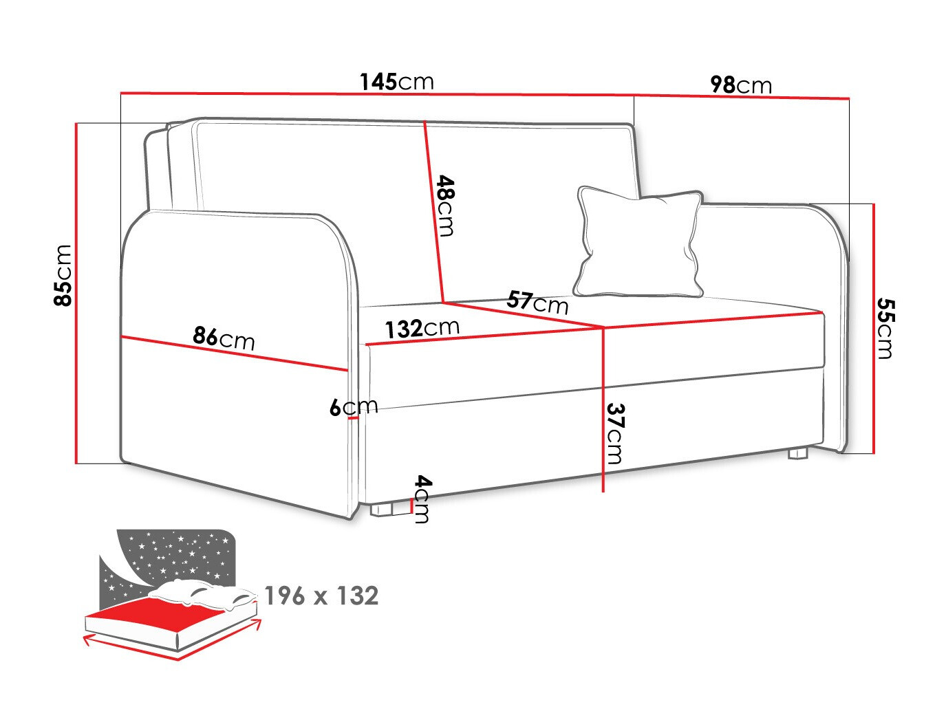 Sovesofa Lirael III (Again 80)