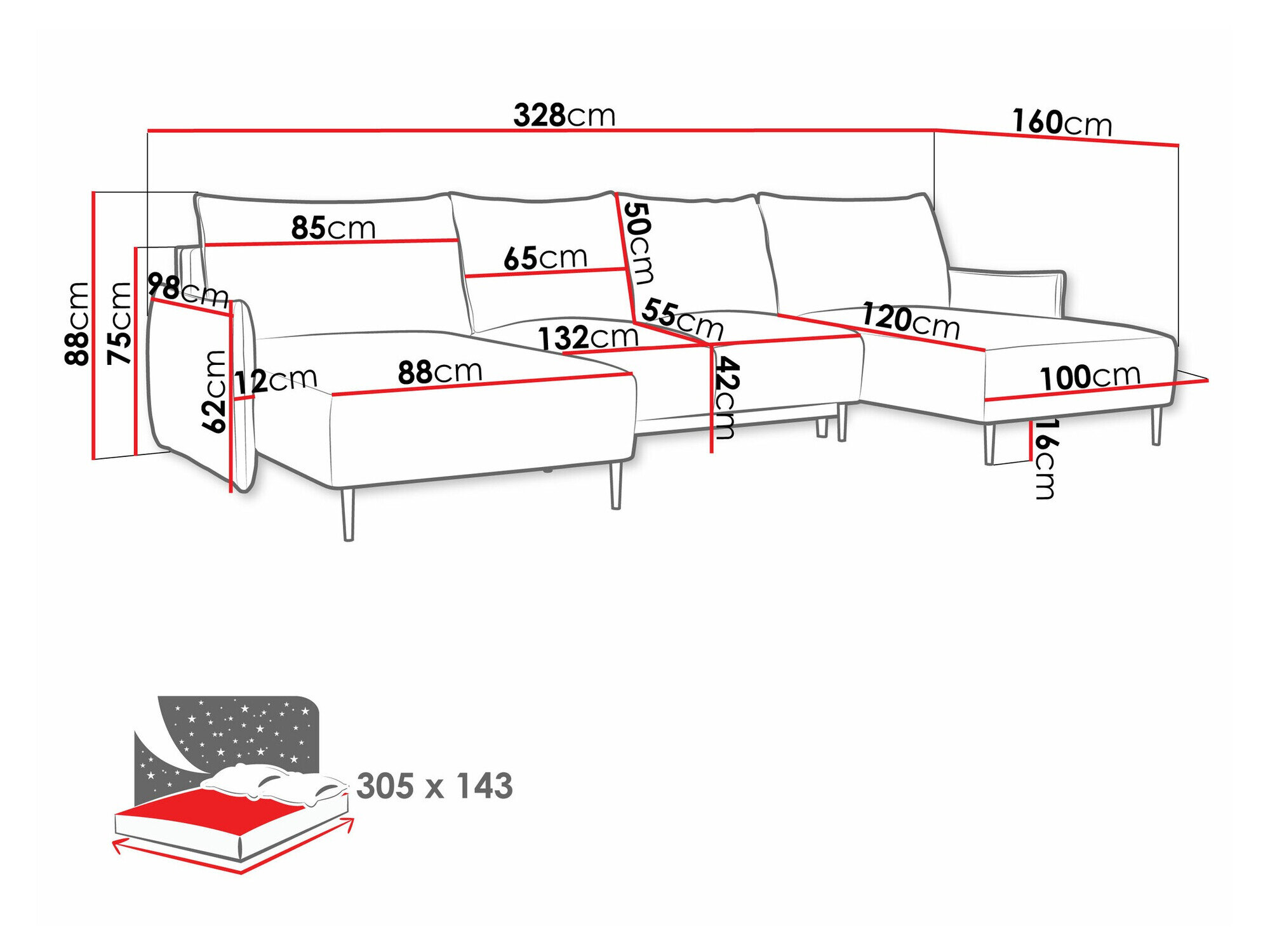 Hjørnesofa Columbus 223 (Velo 626)