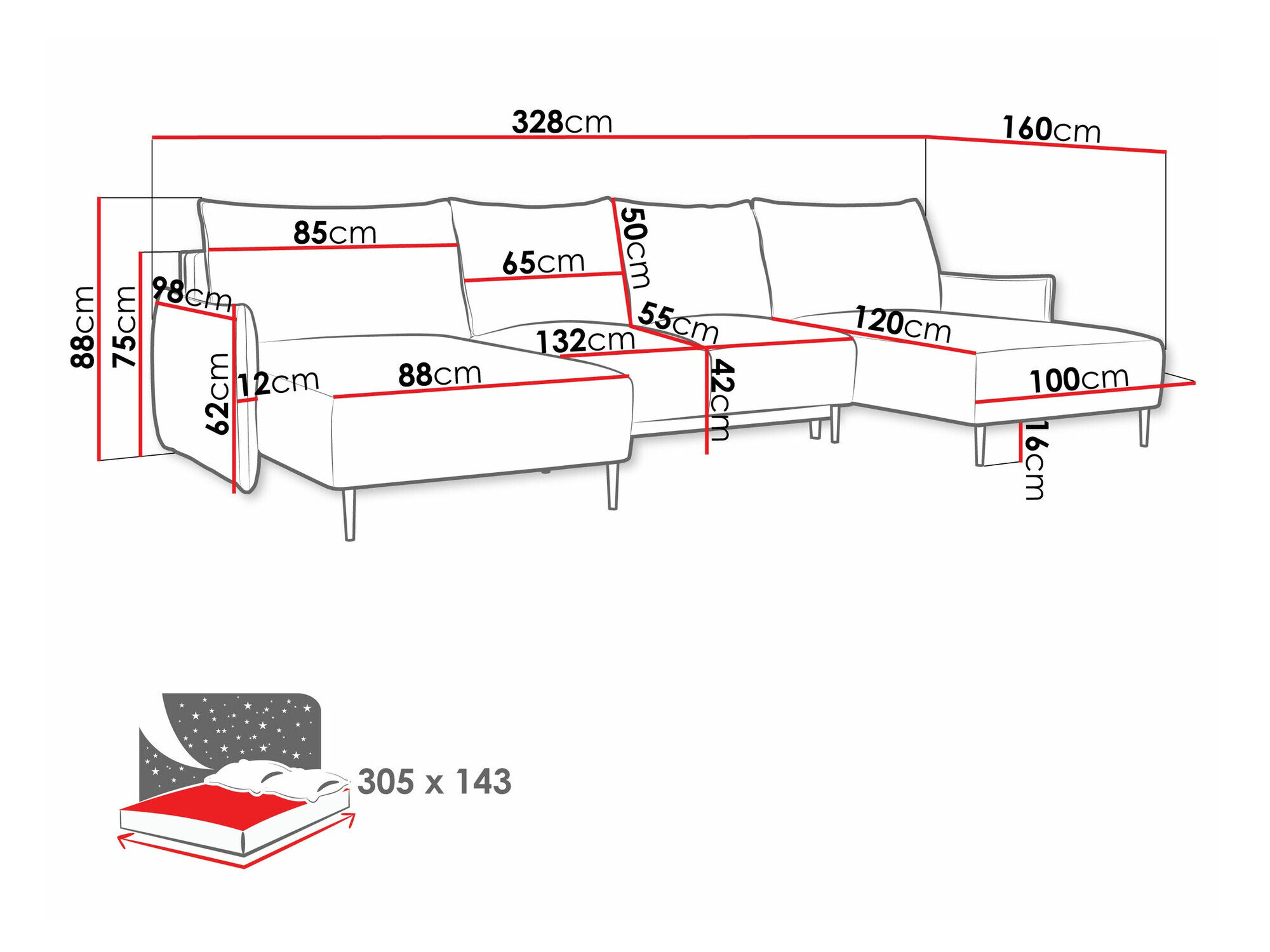 Hjørnesofa Columbus 223 (Velo 627)