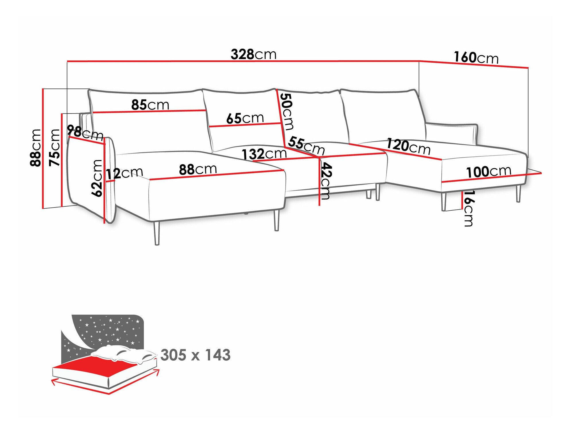 Hjørnesofa Columbus 223 (Velo 633)