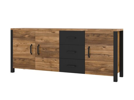 Kommode Tornua 106 (Mørk gran + Mat sort)