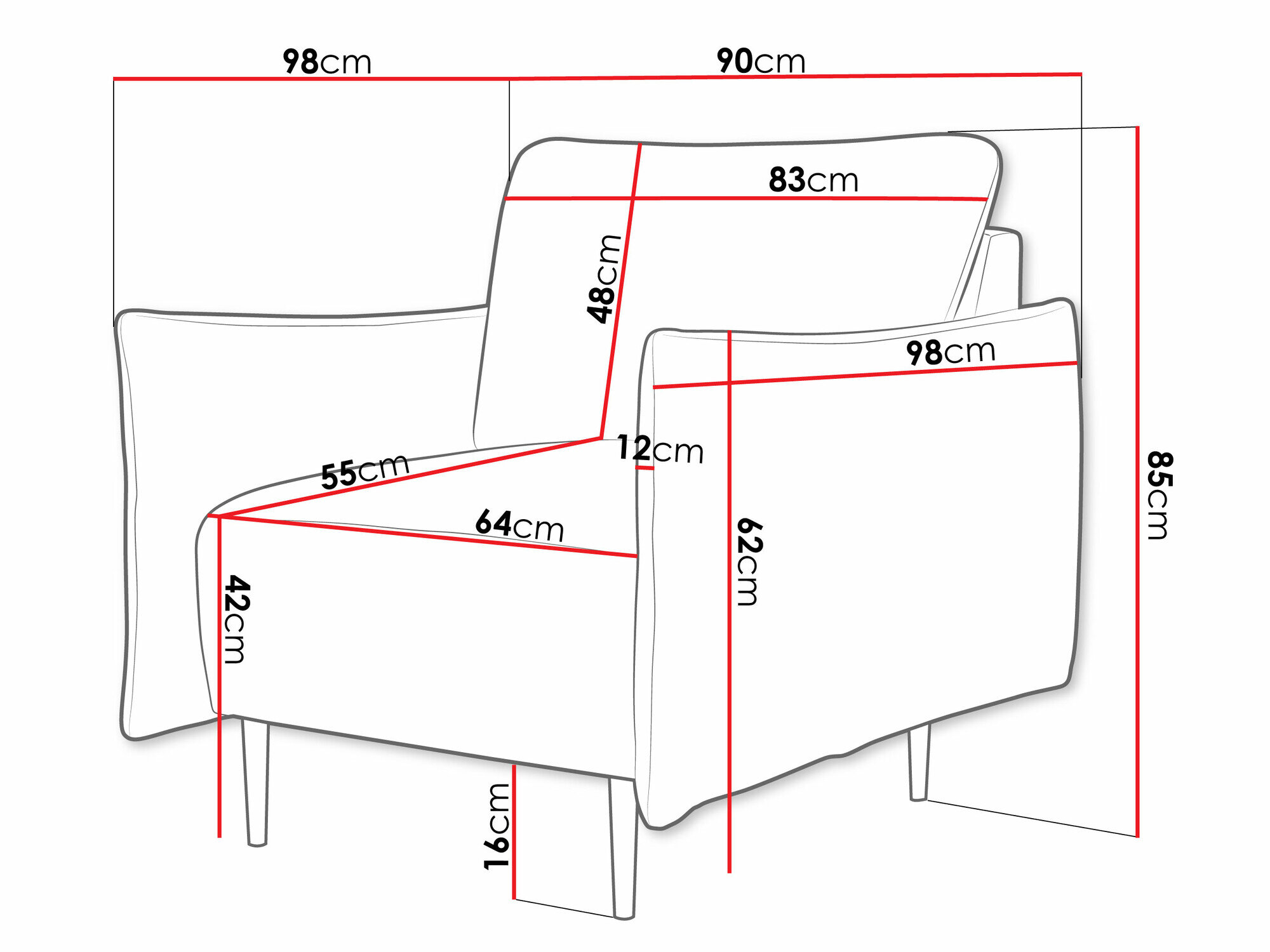 Lænestol Columbus 225 (Velo 627)