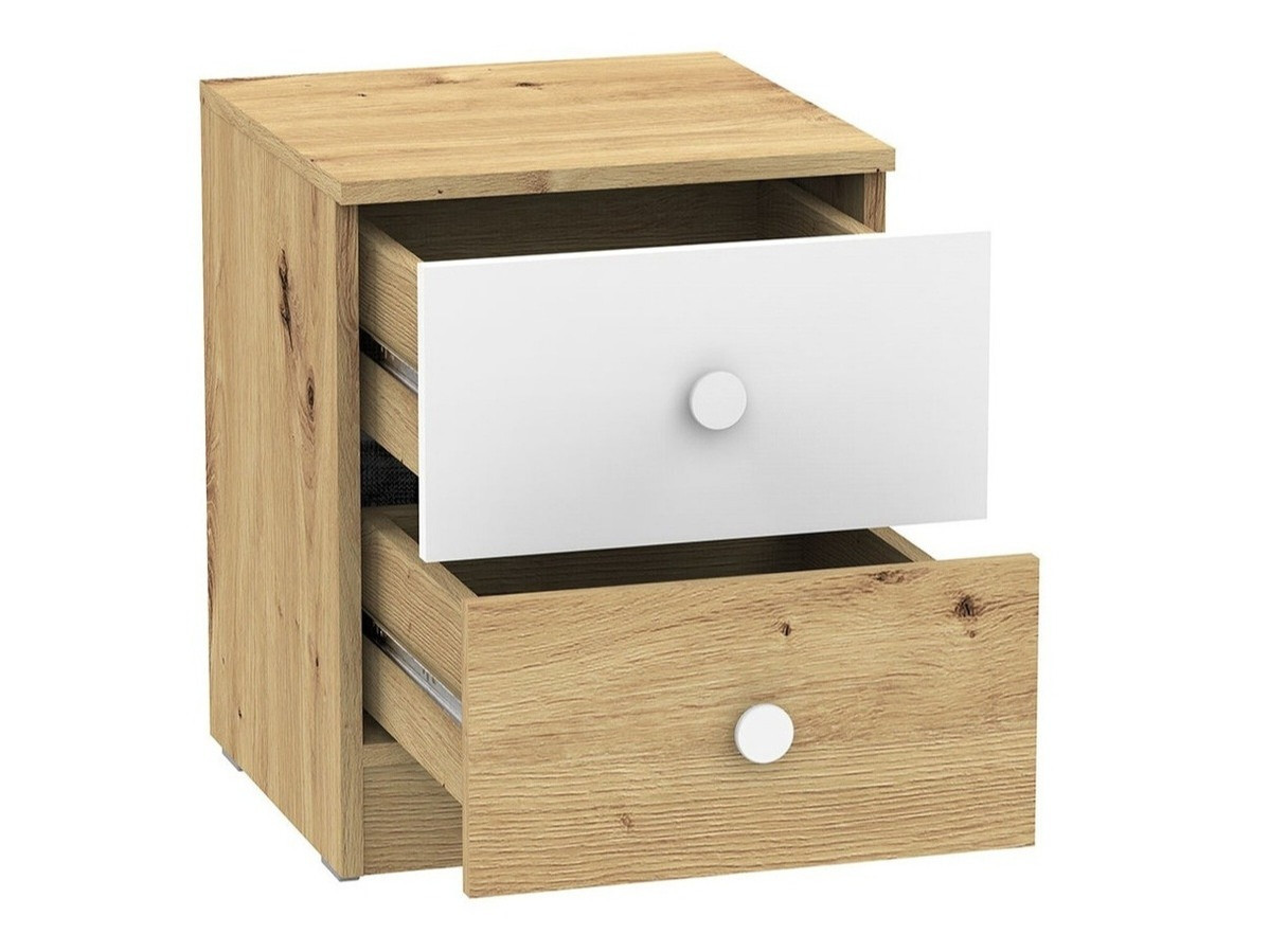 Sengebord Almira 108 (Artisan eg + Grå)