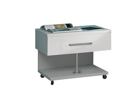 Sengebord Salmere 103 (Hvid + Glansfuld hvid)