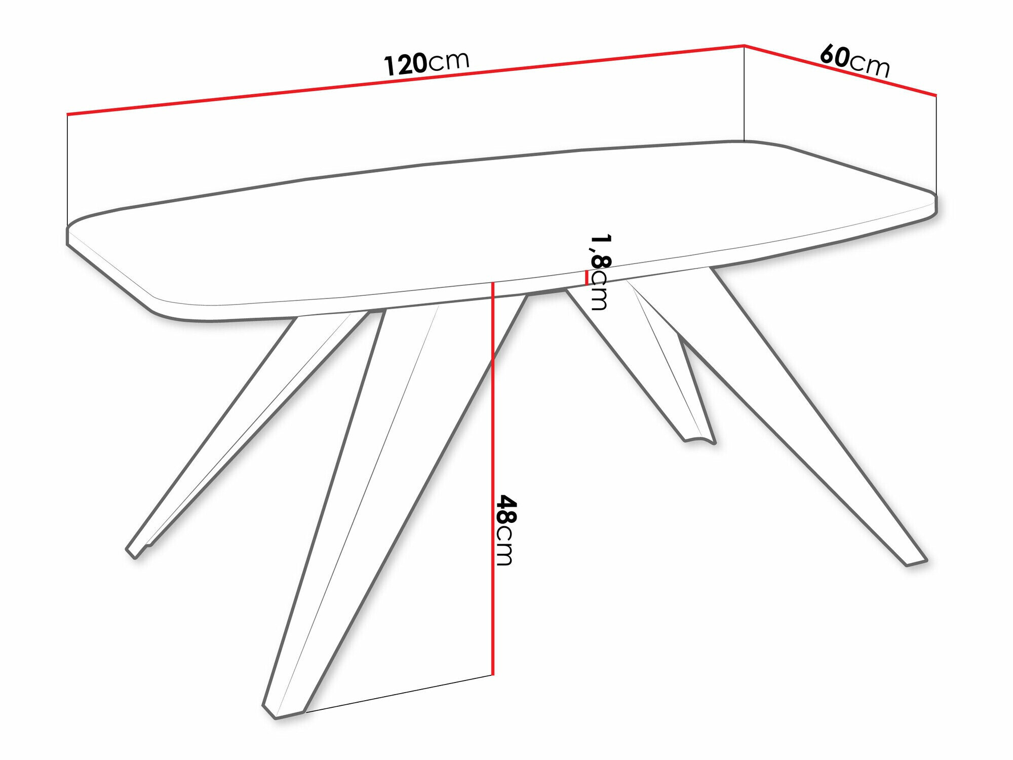 Sofabord Oswego 117 (Sort)