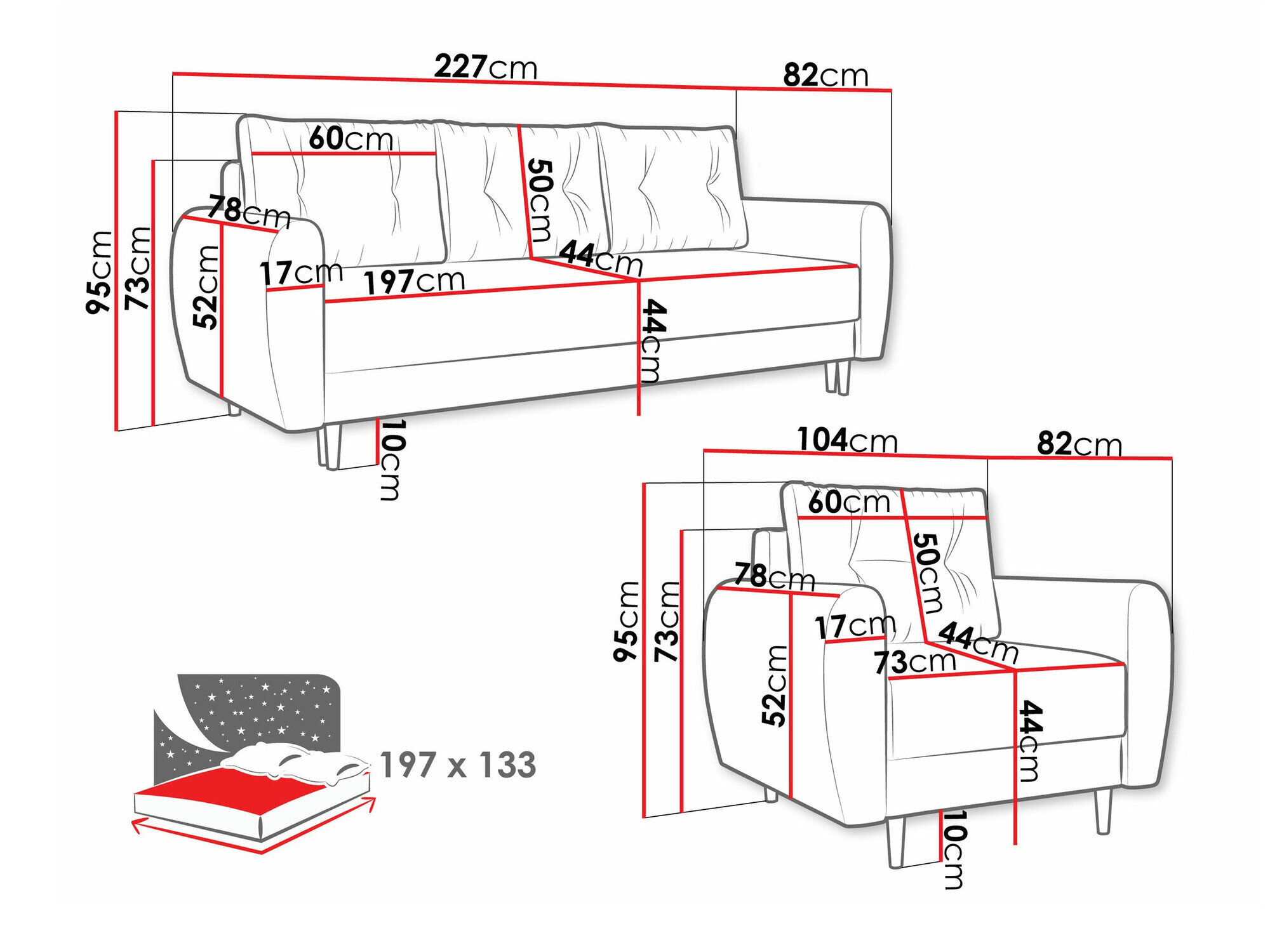 Polstret møbelsæt Memphis 145 (Itaka 16)