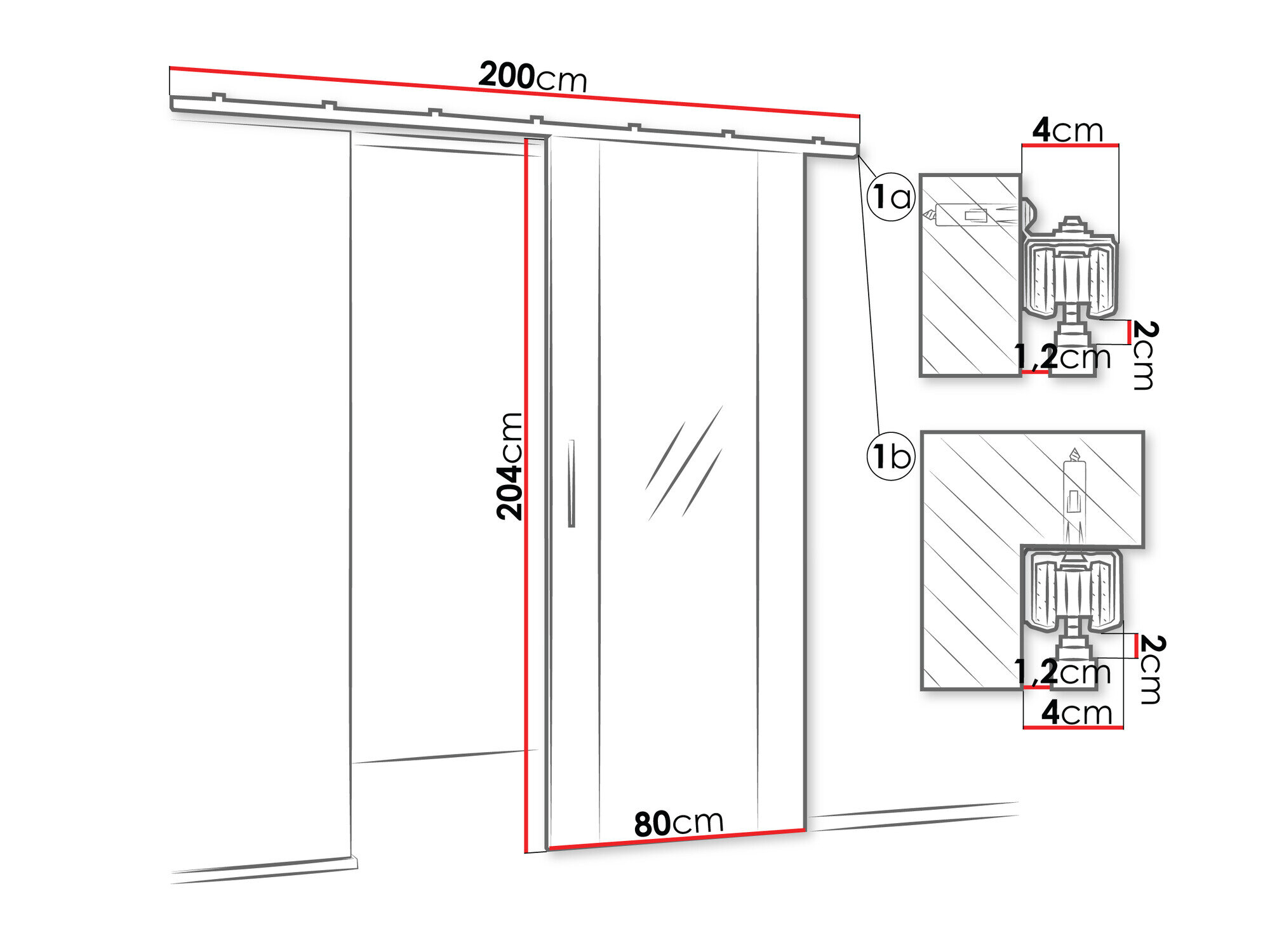 Skydedør Hartford 488 (Kashmir)