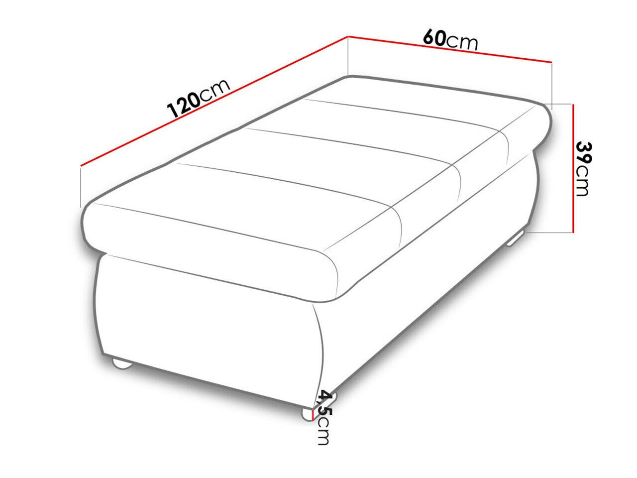 Polstret bænk Comfivo 143 (Magni 206.02)