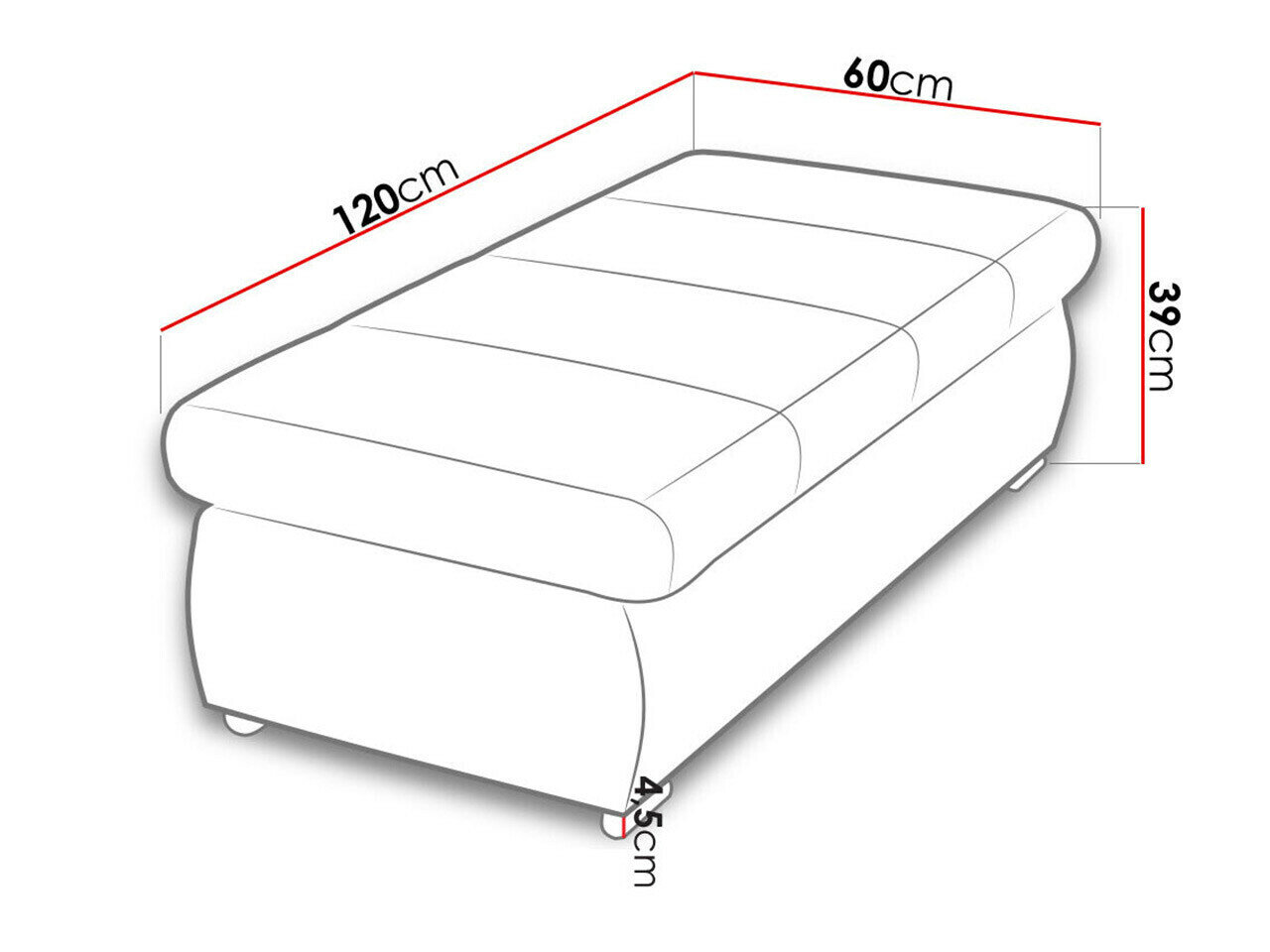 Polstret bænk Comfivo 143 (Uttario Velvet 2979)
