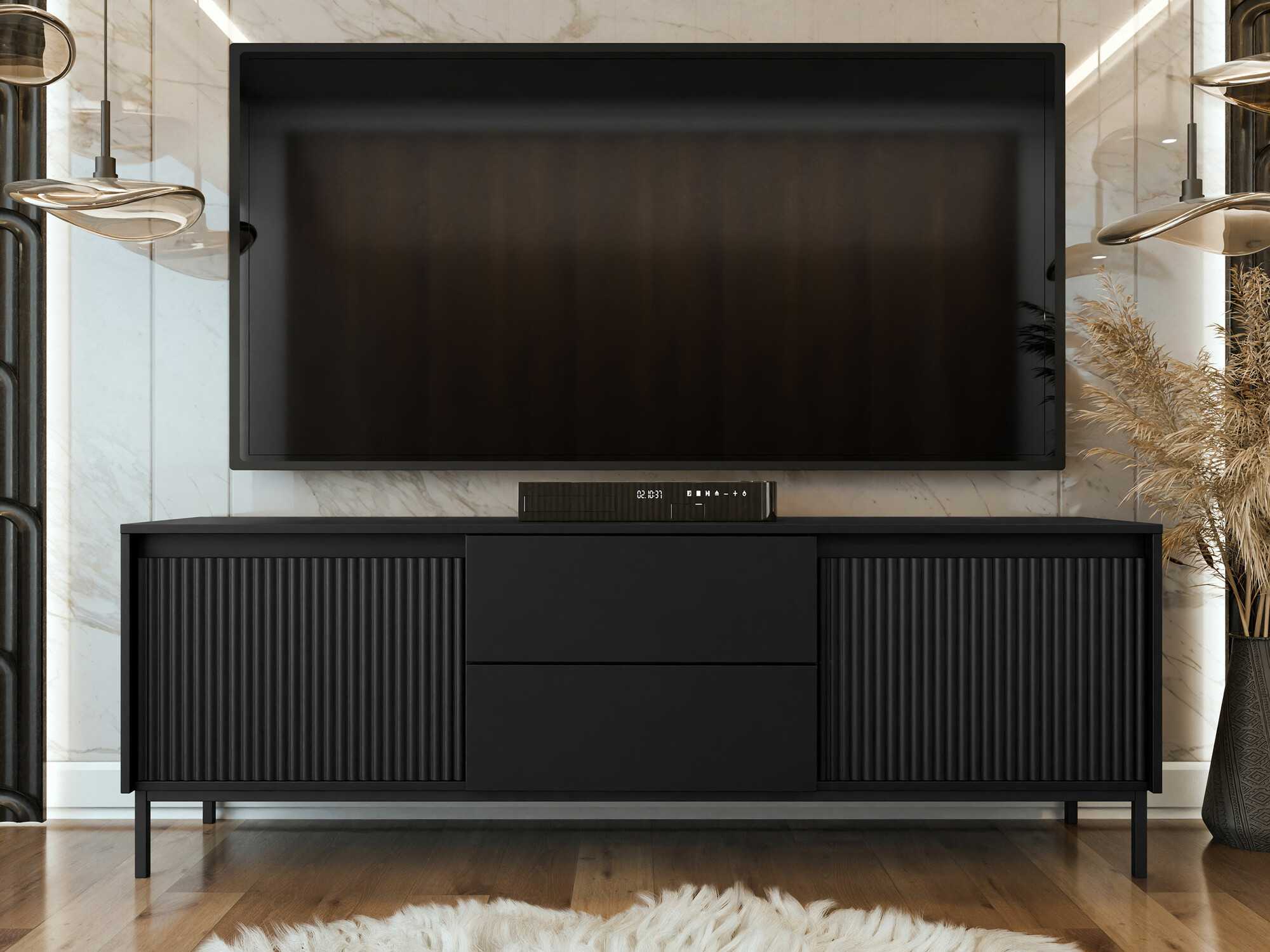 TV-bord Comfivo Delruva I (Sort)