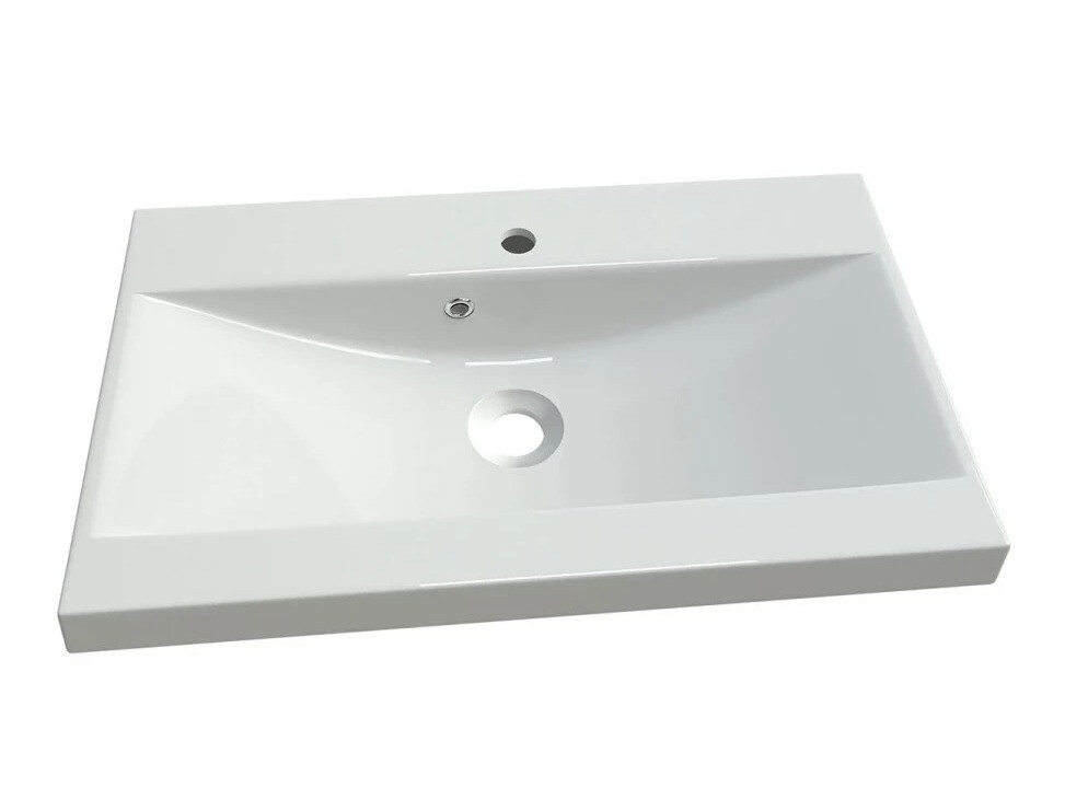 Badeværelsessæt Scientia III (Glansfuld hvid + Matera grå)