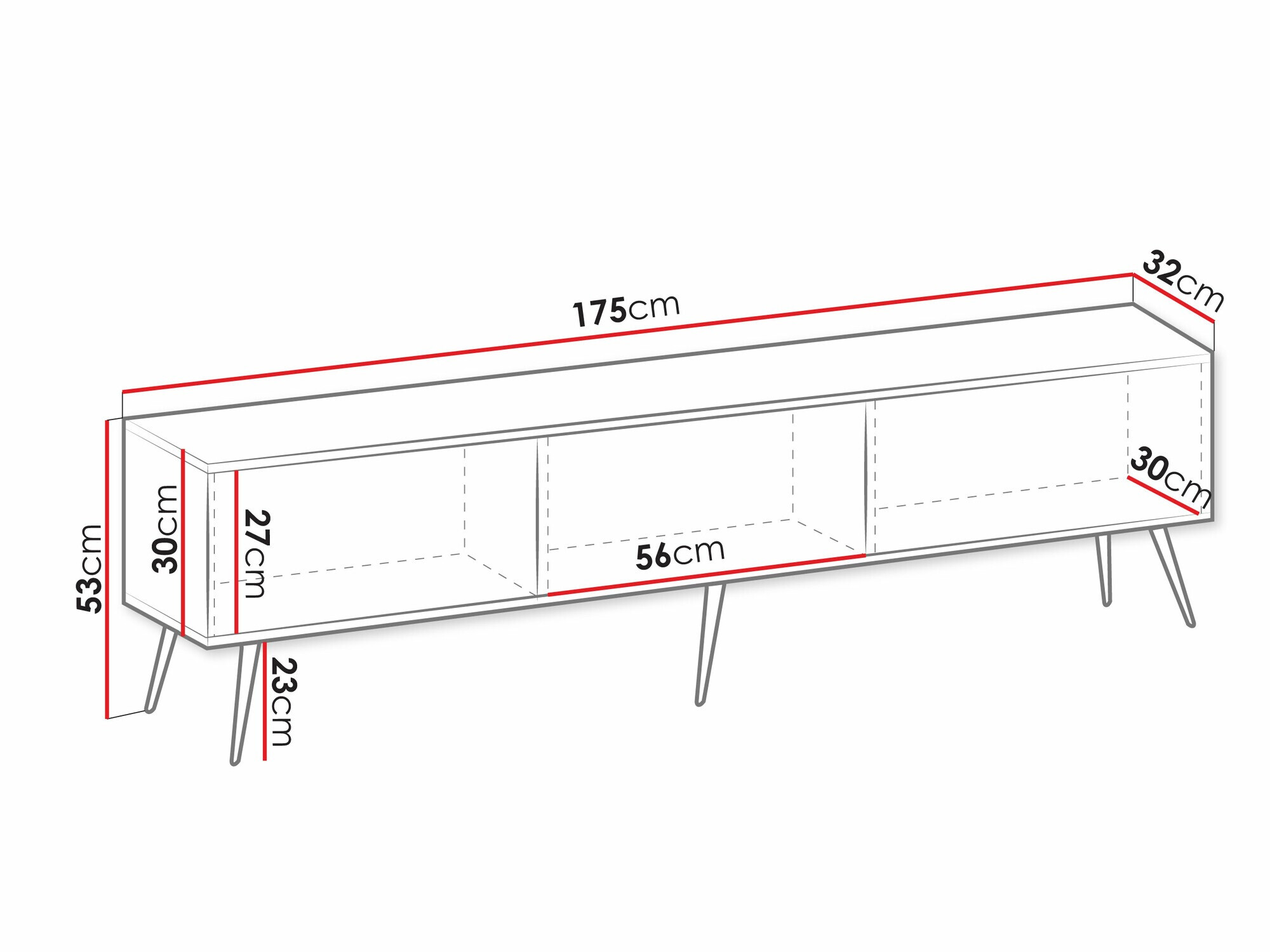 TV-bord Princal III (Hvid)