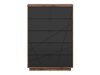 Kommode Fivale 119 (Mørk Delano eg + Mat sort)