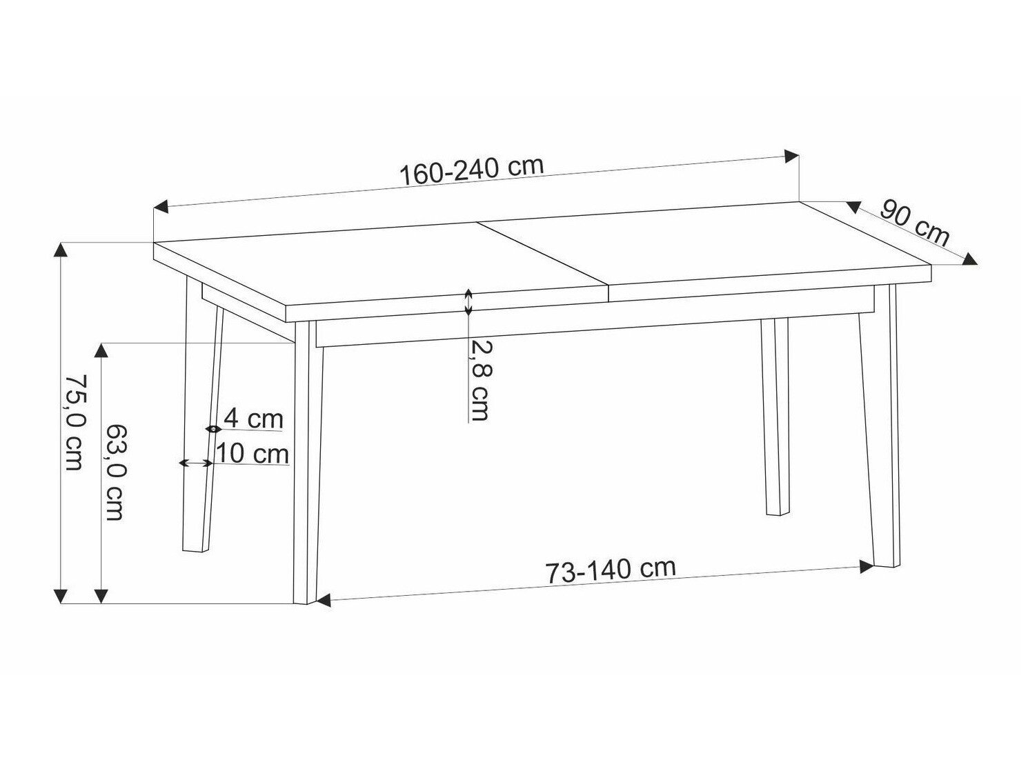 Bord Houston 1751 (Egetræ)