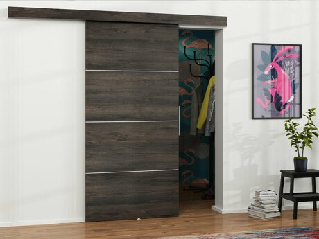 Skydedør Dover 145 (Mørk aske)