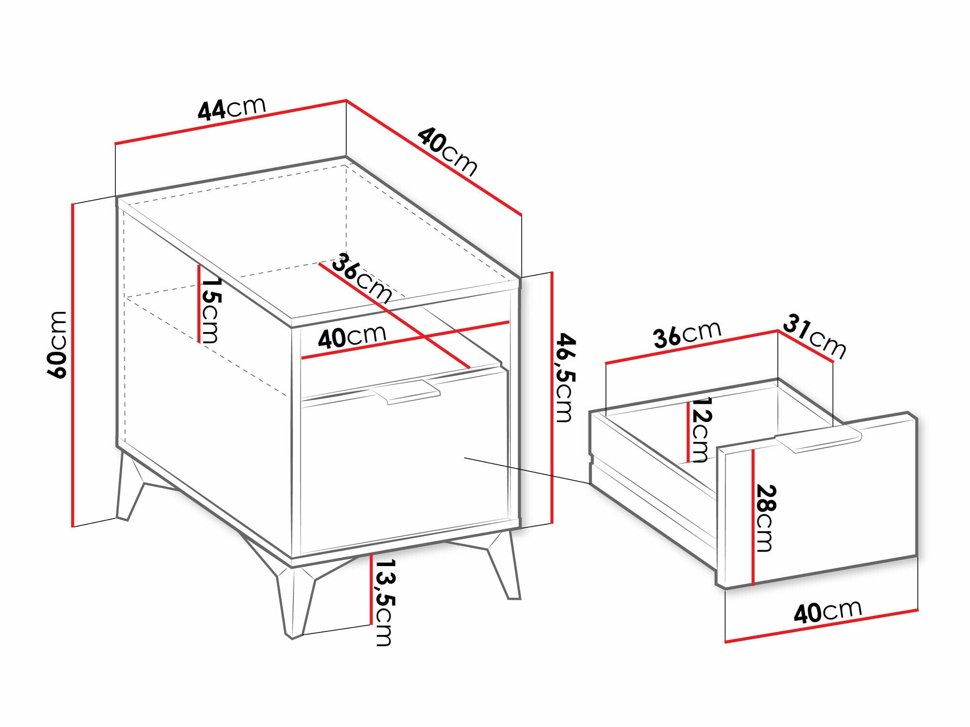 Sengebord Comfivo Camlue 104