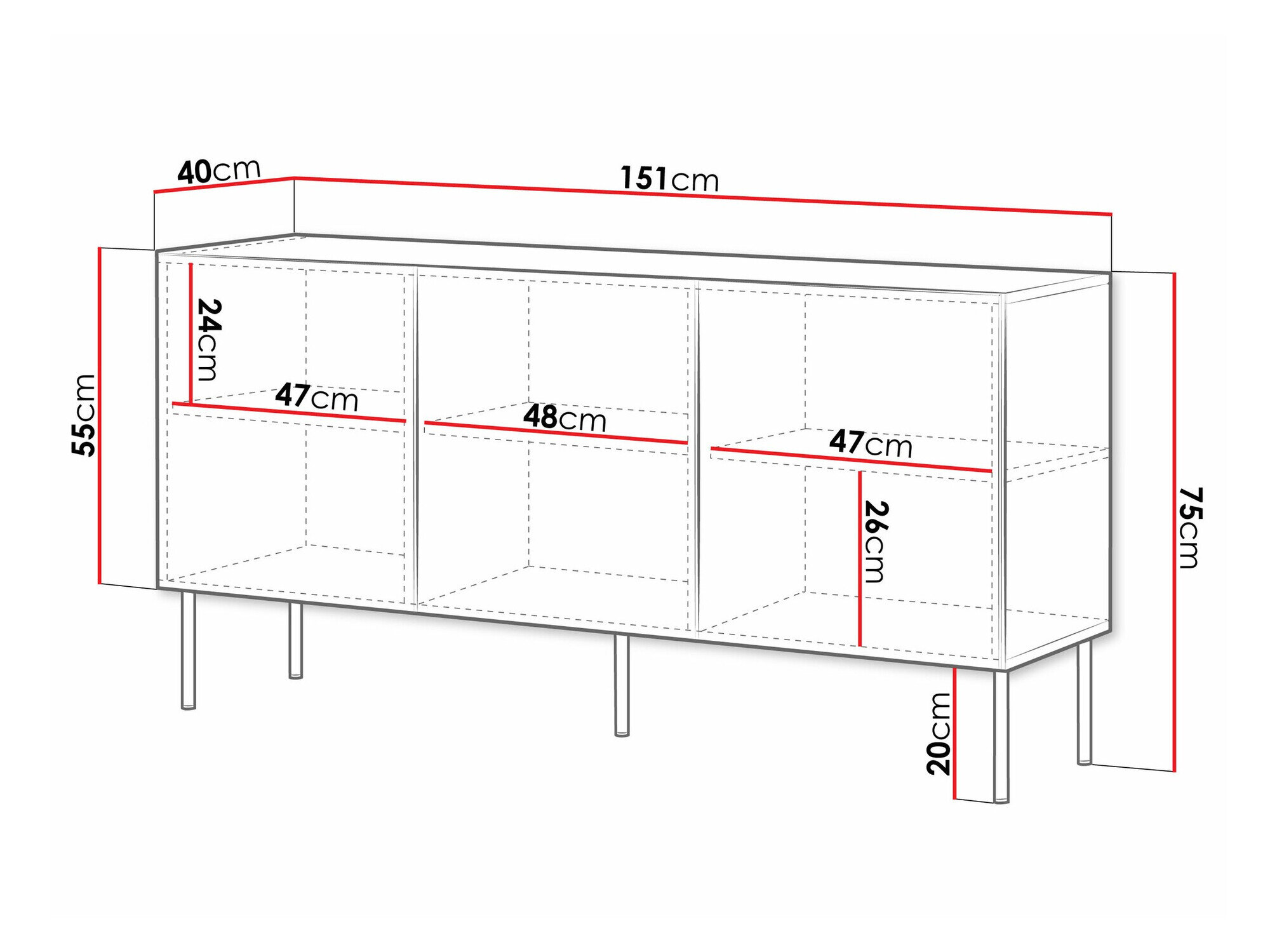 Skænk Monciru 100 (Sort)