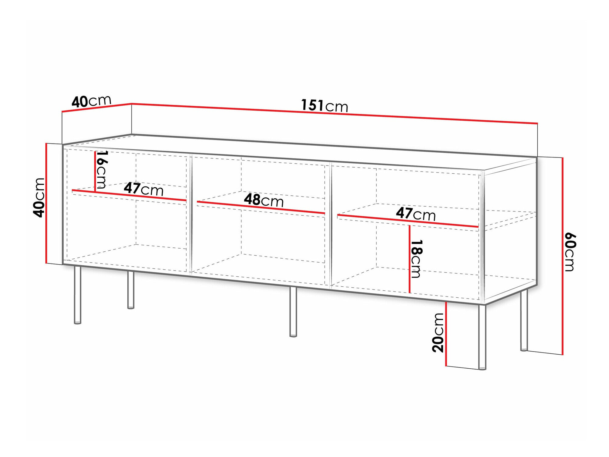 TV-bord Monciru 102 (Hvid)