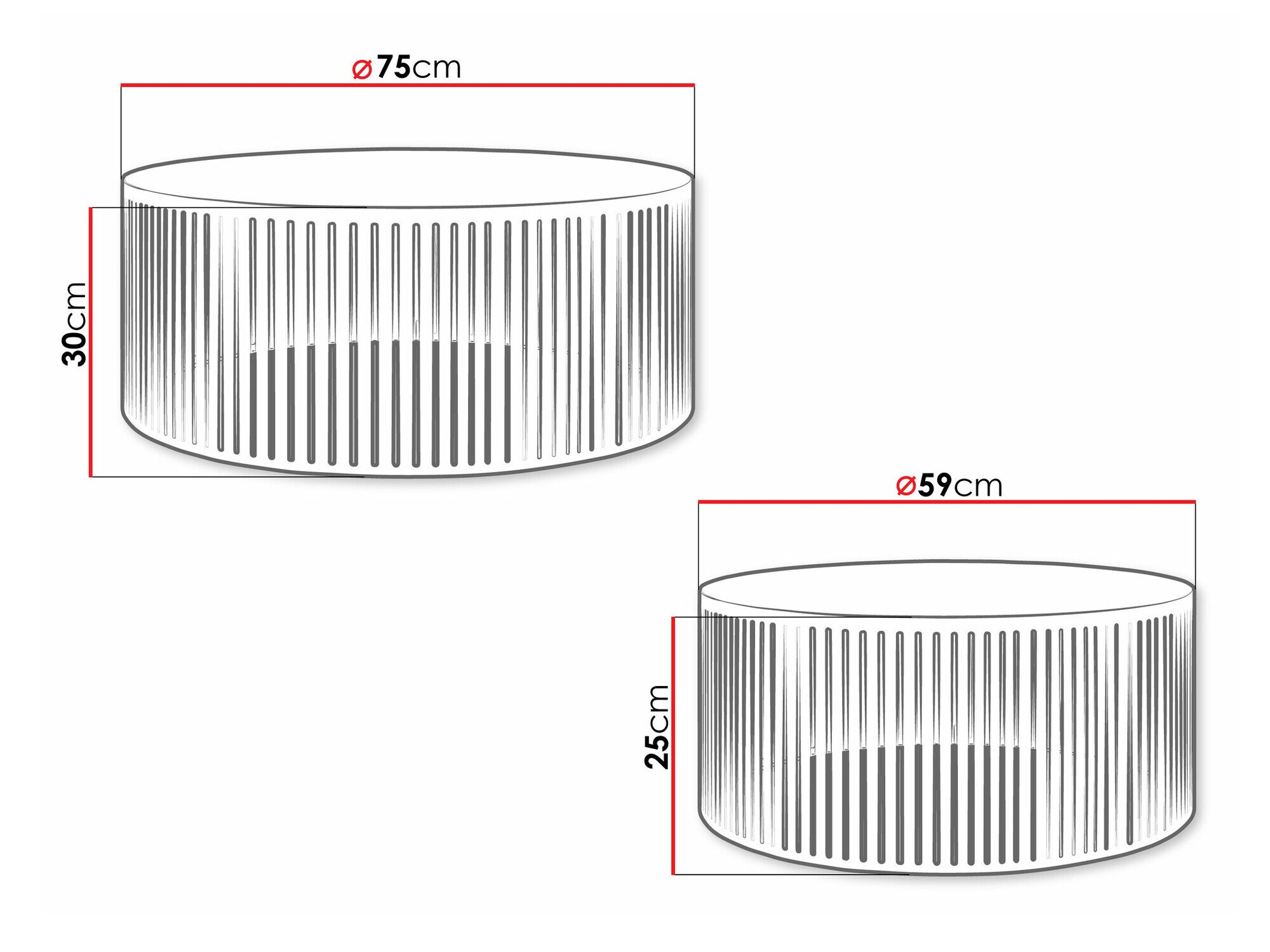 Sofabordssæt Oswego 124 (Hvid)