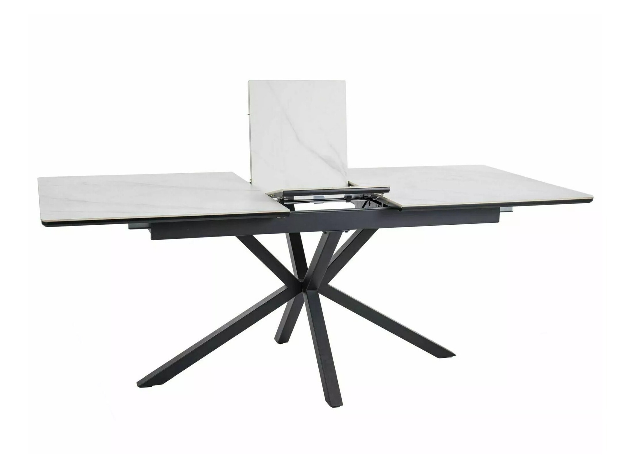Bord Detroit 374 (Hvid marmor + Sort)