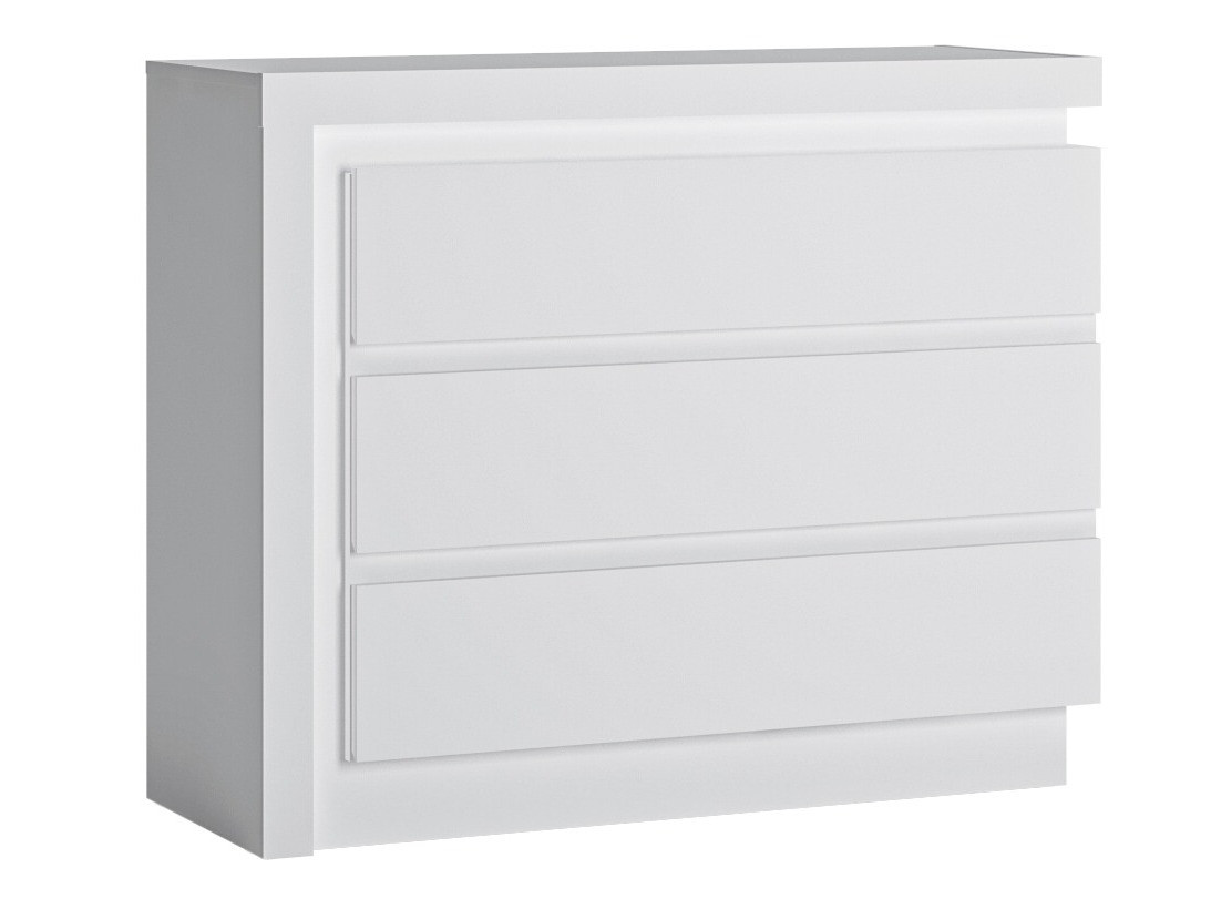Kommode Feldeli 108 (Hvid + Glansfuld hvid)
