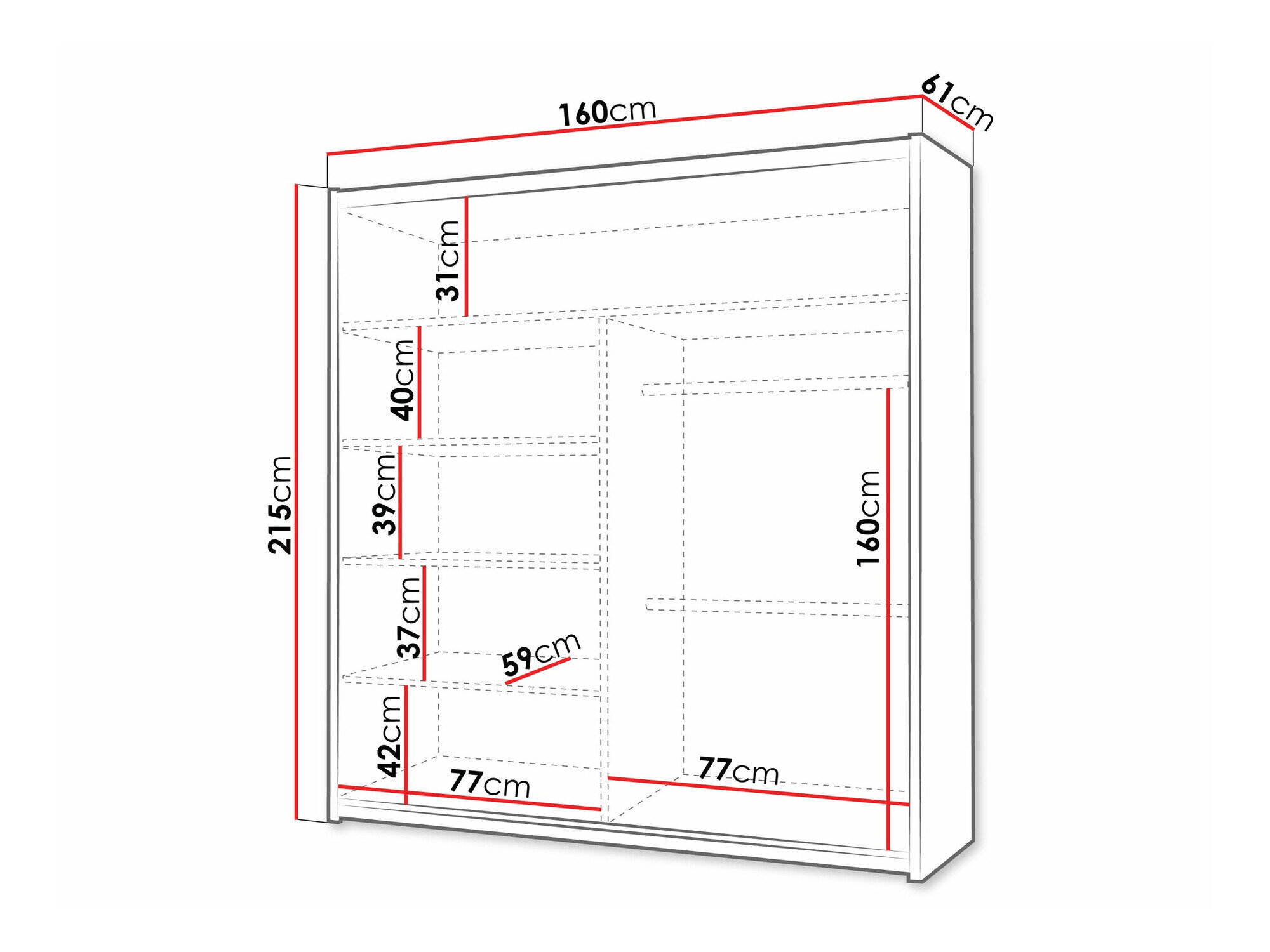 Garderobeskab Honolulu 235