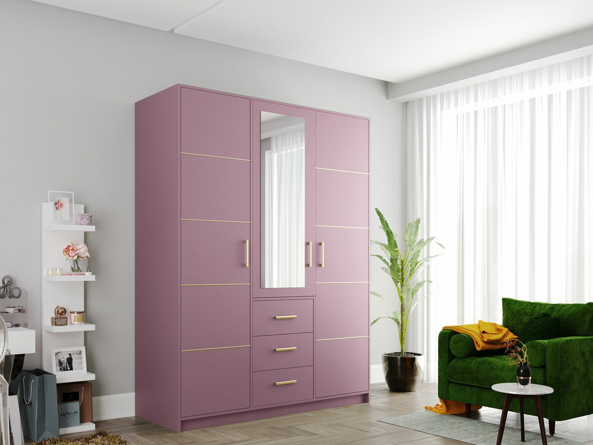 Garderobeskab Rosa (Lilla)