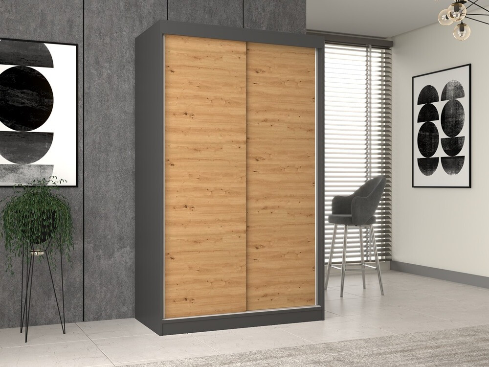 Garderobeskab Mandeville 159 (Antracit + Artisan eg)