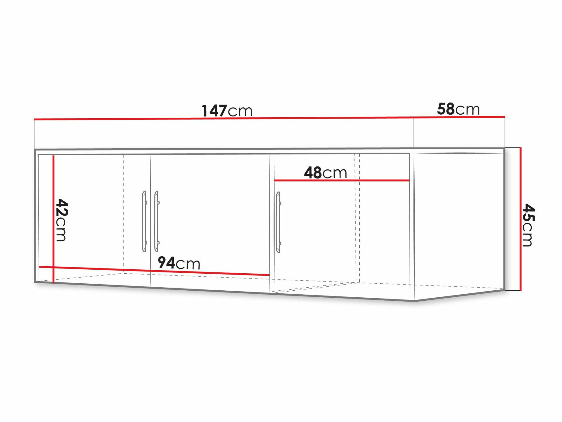 Garderobeskab Dortivu 153 (Grafit)