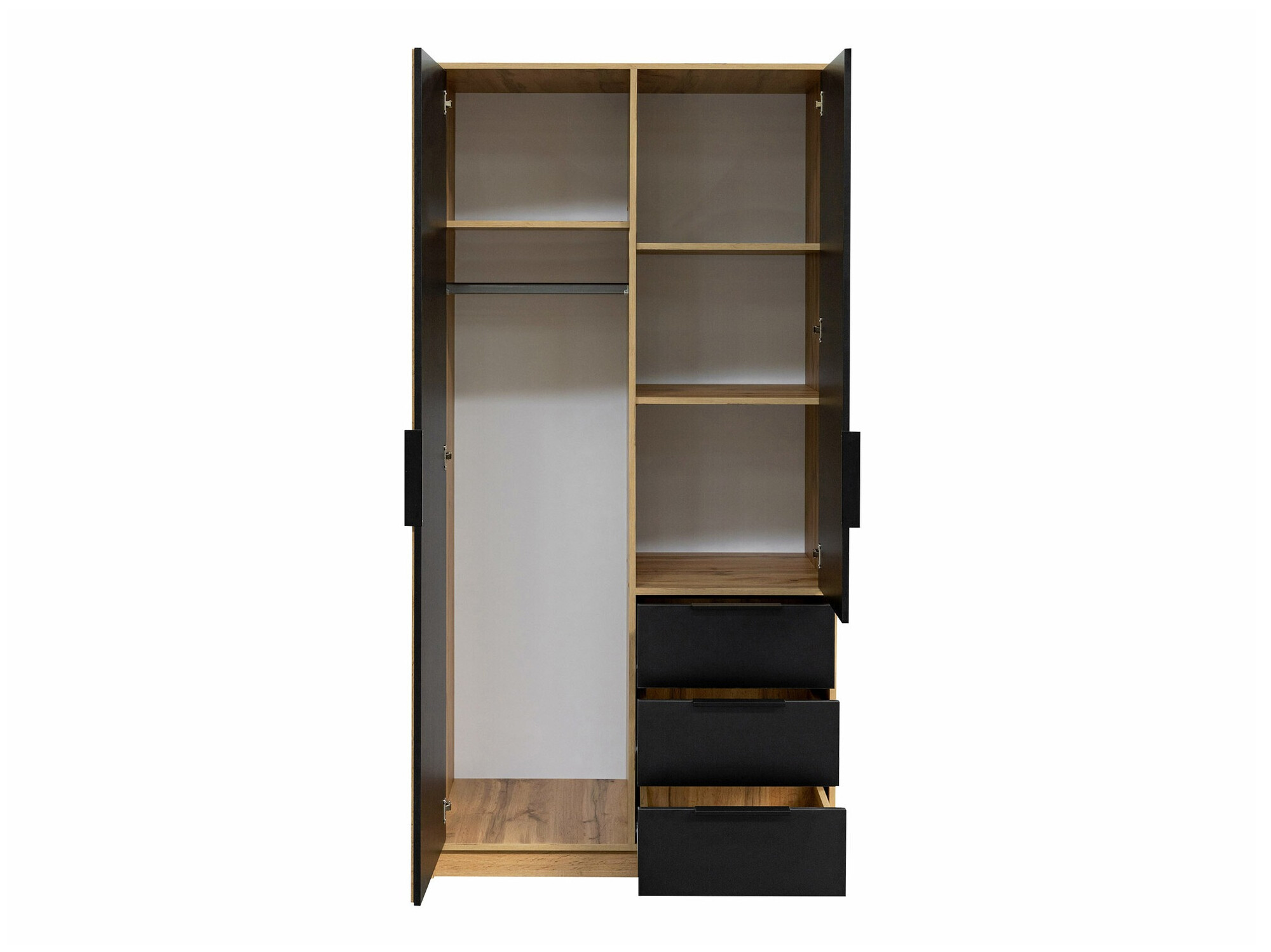 Garderobeskab Collis (Hvid + Wotan eg)