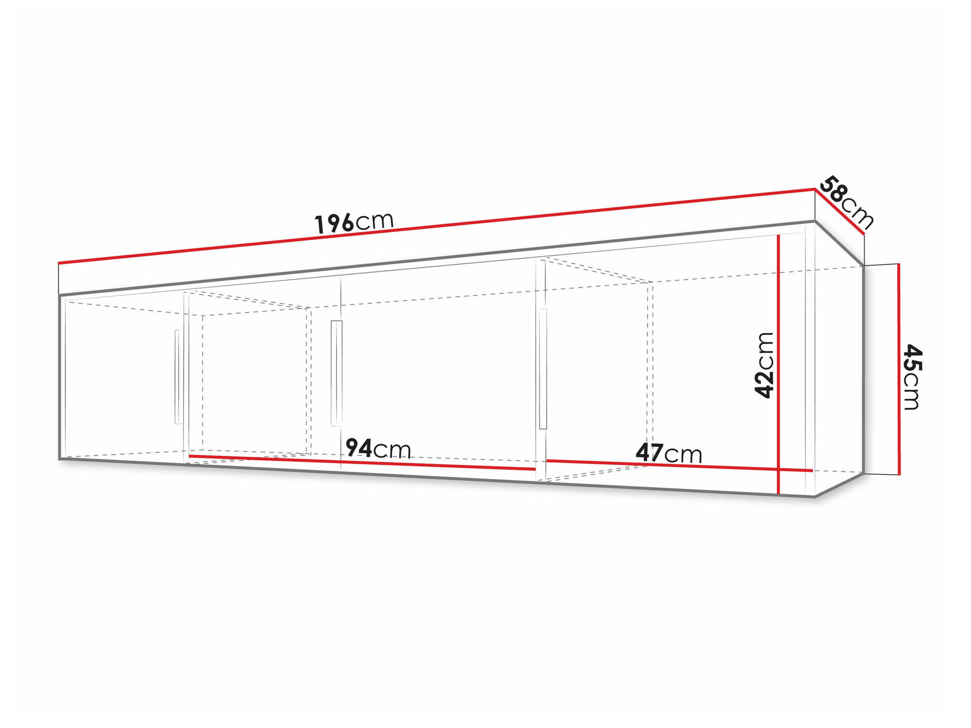 Skænk Enolevo 107 (Hvid + Wotan eg)