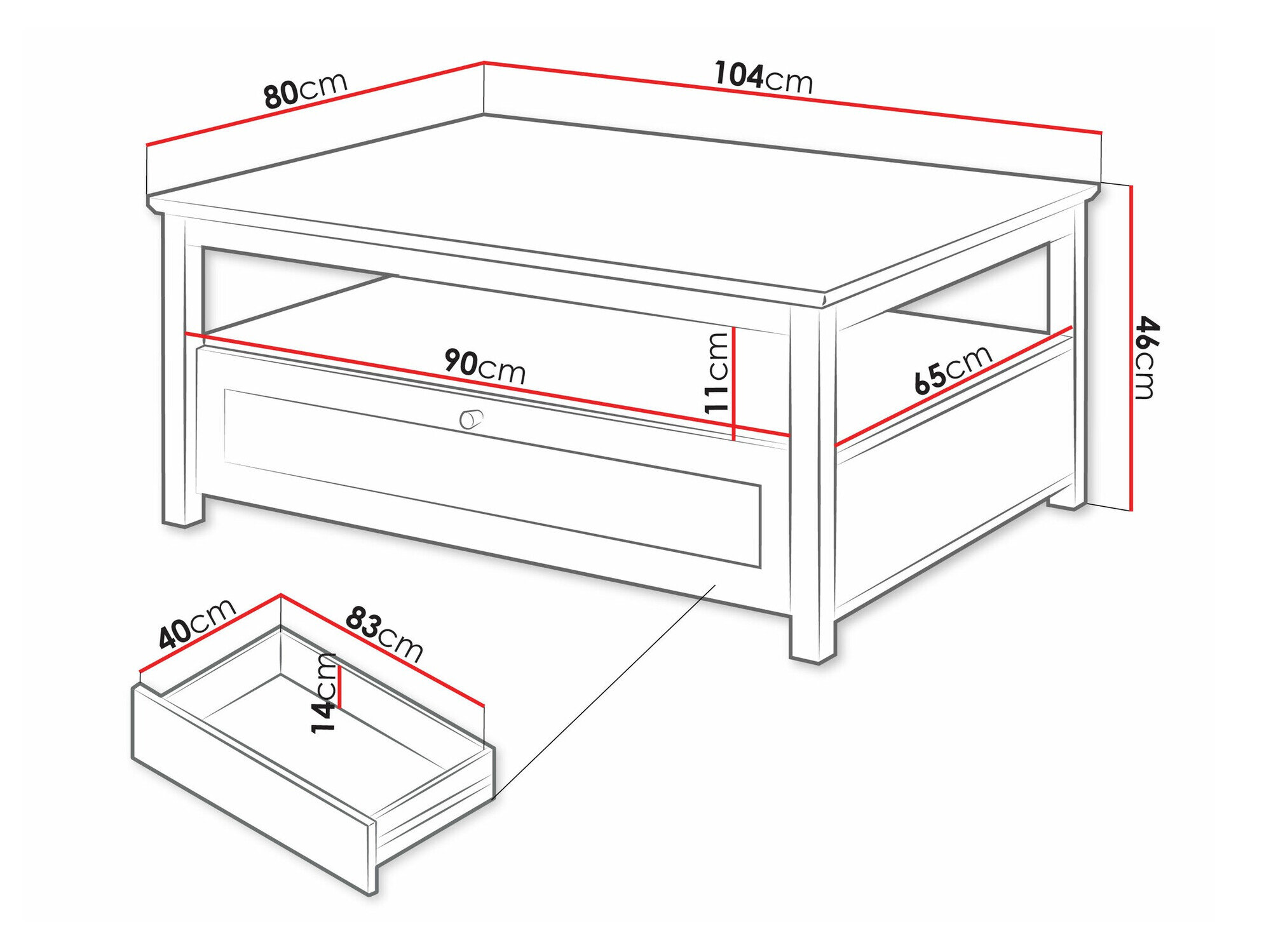 Sofabord Comfivo Ruvlare 104