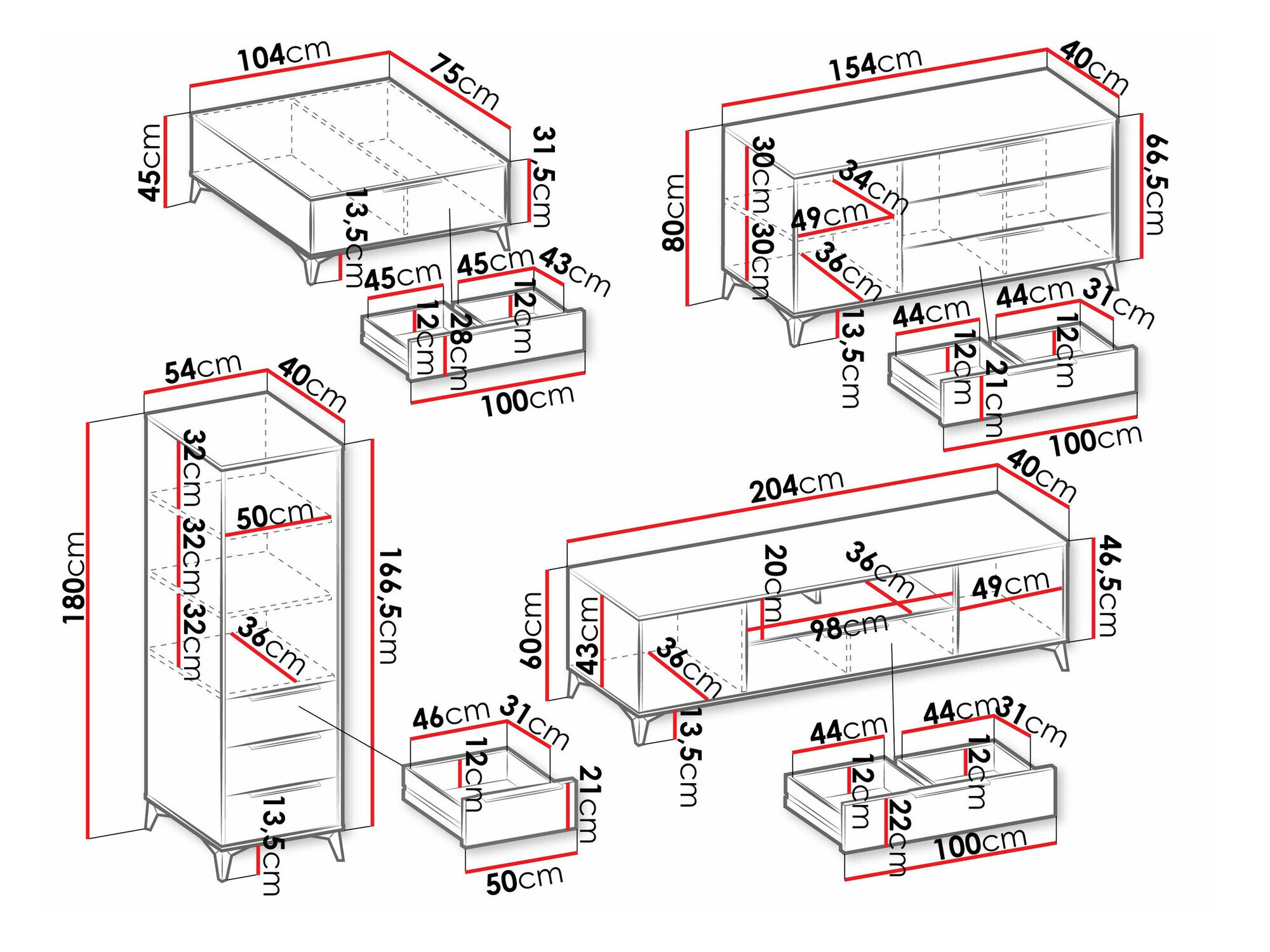 Stuemøbelsæt Comfivo Camlue 107
