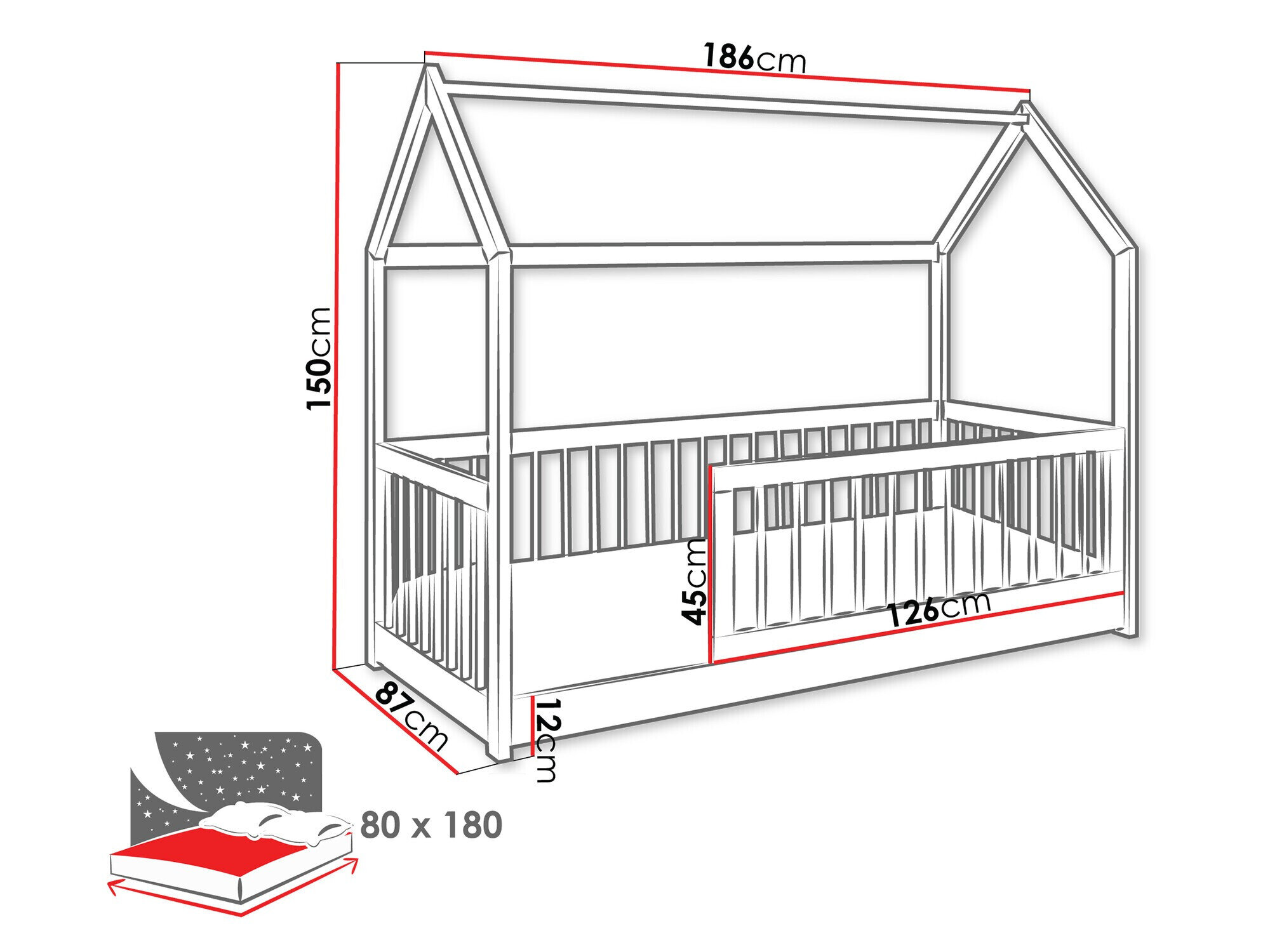 Seng Henderson 168 (Hvid)