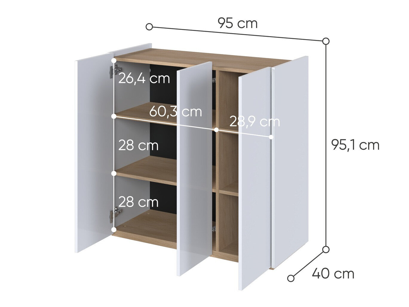 Skænk Fresno 149 (Glansfuld hvid)