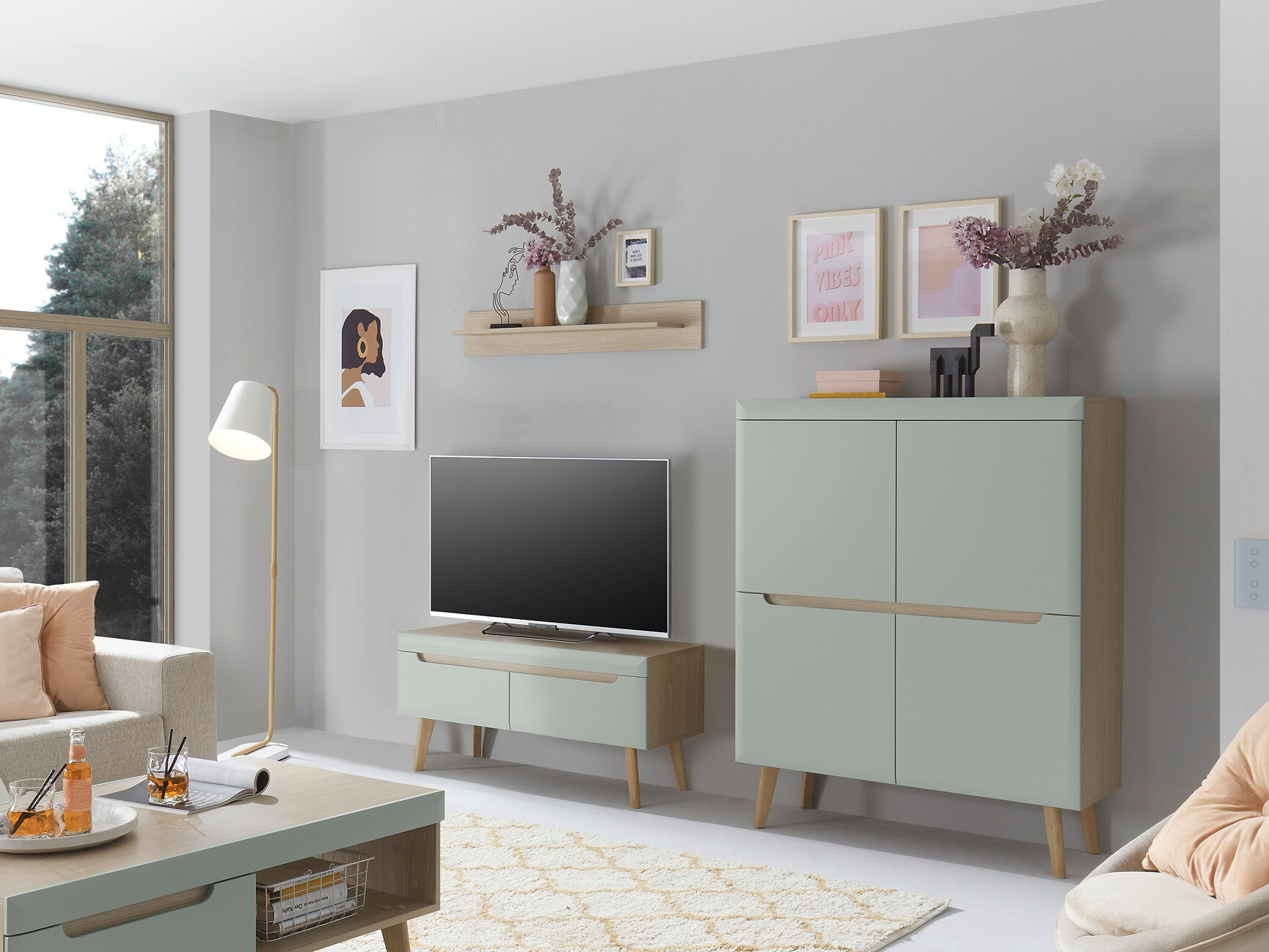 TV-bord Vircava 102 (Lysegrøn)
