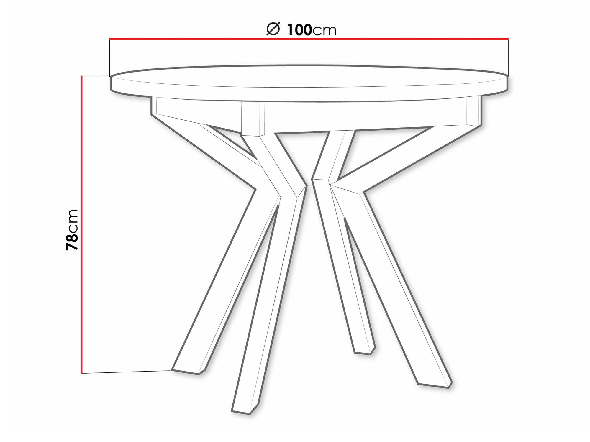 Bord Victorville 368 (Hvid + Sort)