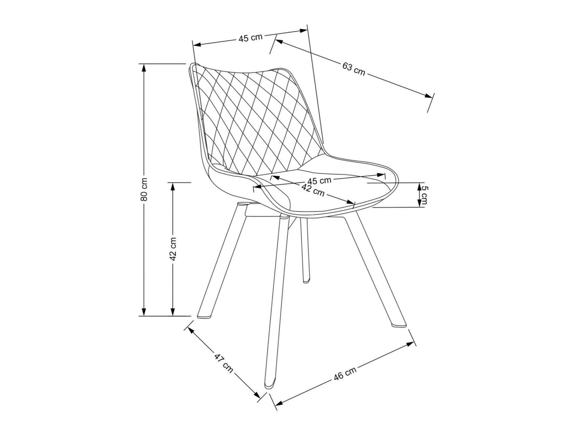 Stol Houston 1442 (Gul)