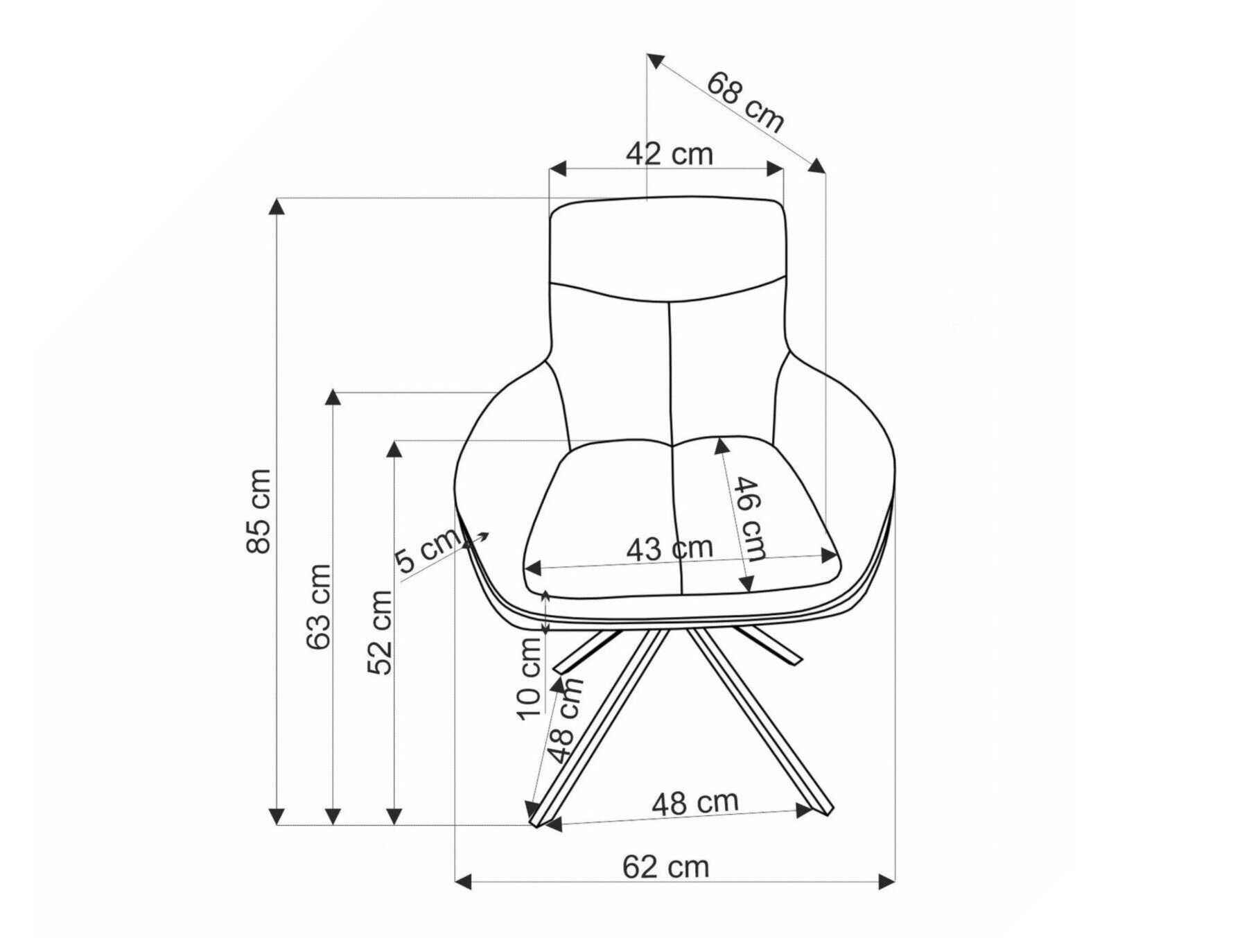 Stol Houston 1872 (Lys oliventræ)