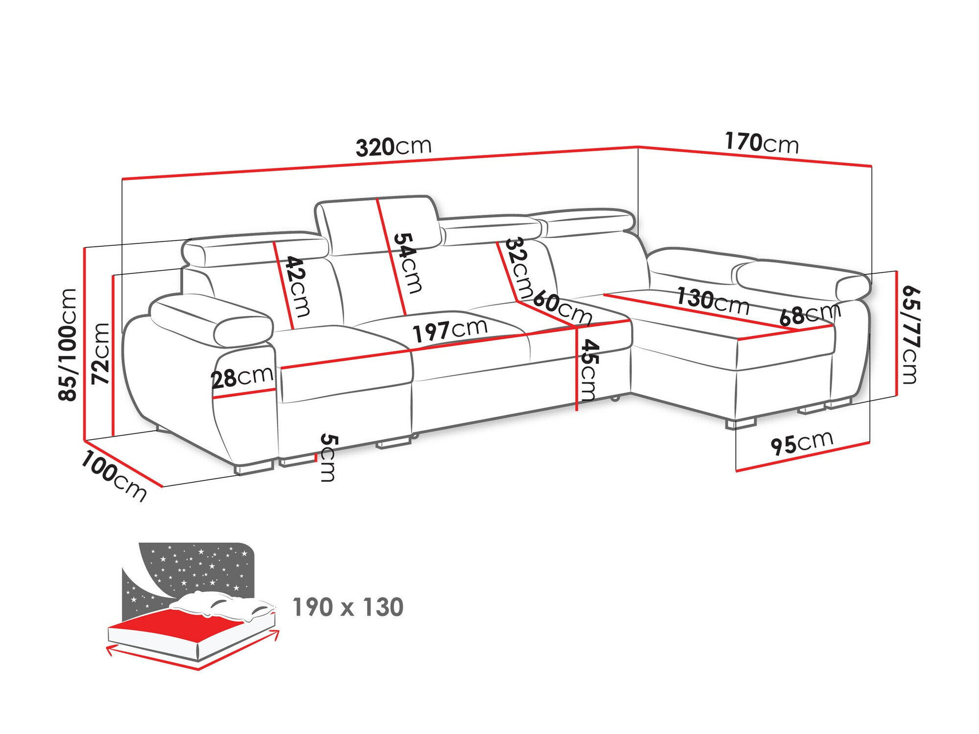 Hjørnesofa Columbus 227 (Aragon 03)