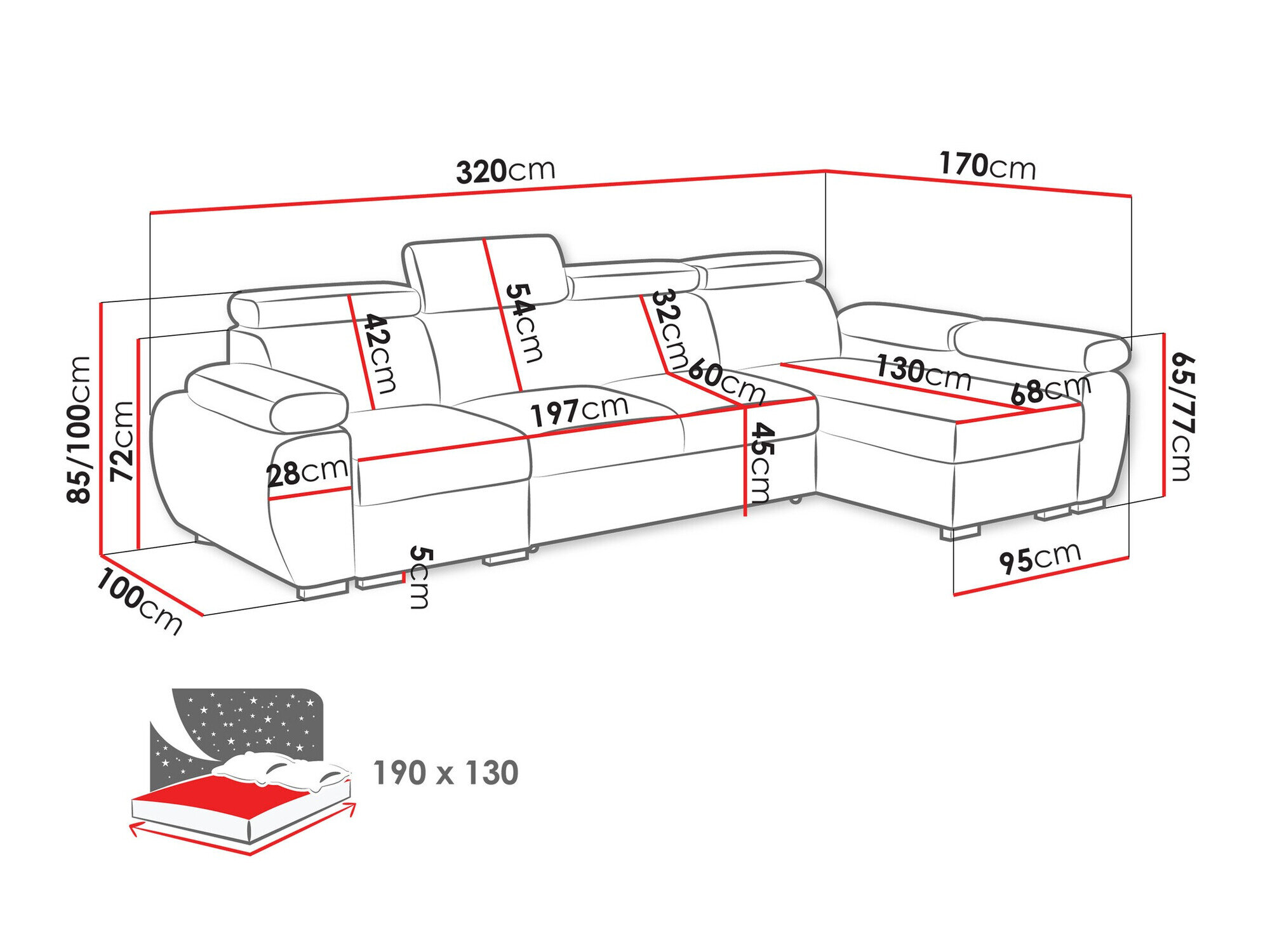 Hjørnesofa Columbus 227 (Aragon 03)