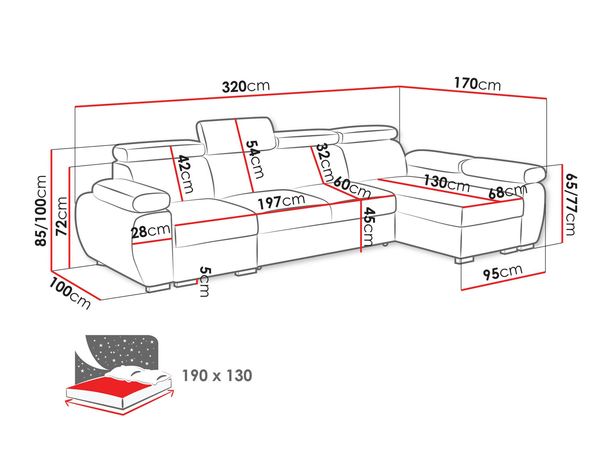 Hjørnesofa Columbus 227 (Aragon 14)