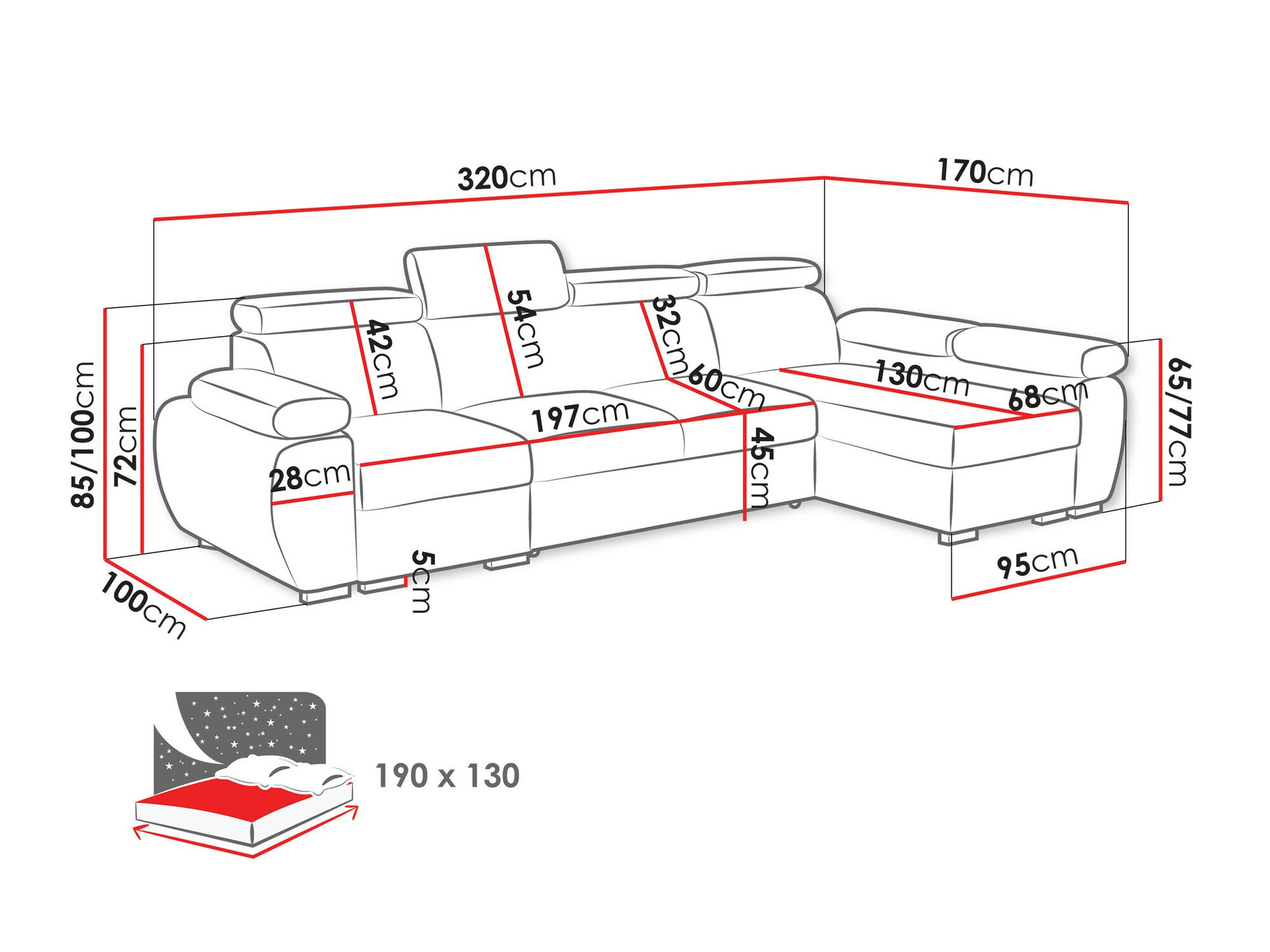 Hjørnesofa Columbus 227 (Aragon 80)