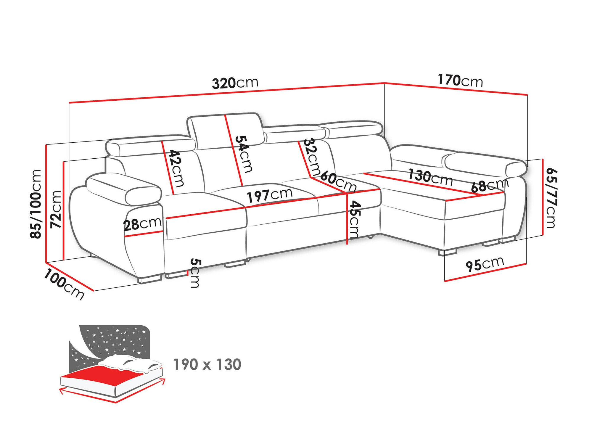 Hjørnesofa Columbus 227 (Paros 02)