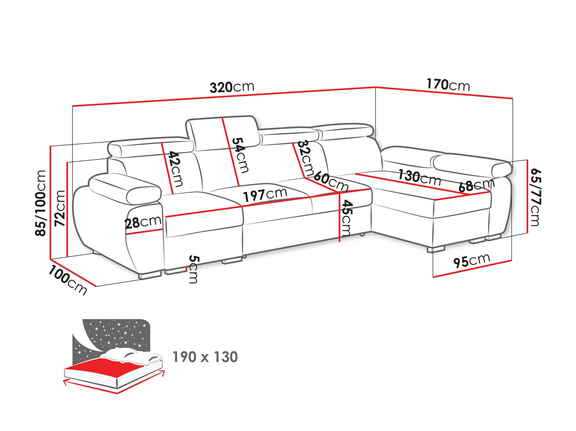 Hjørnesofa Columbus 227 (Paros 04)