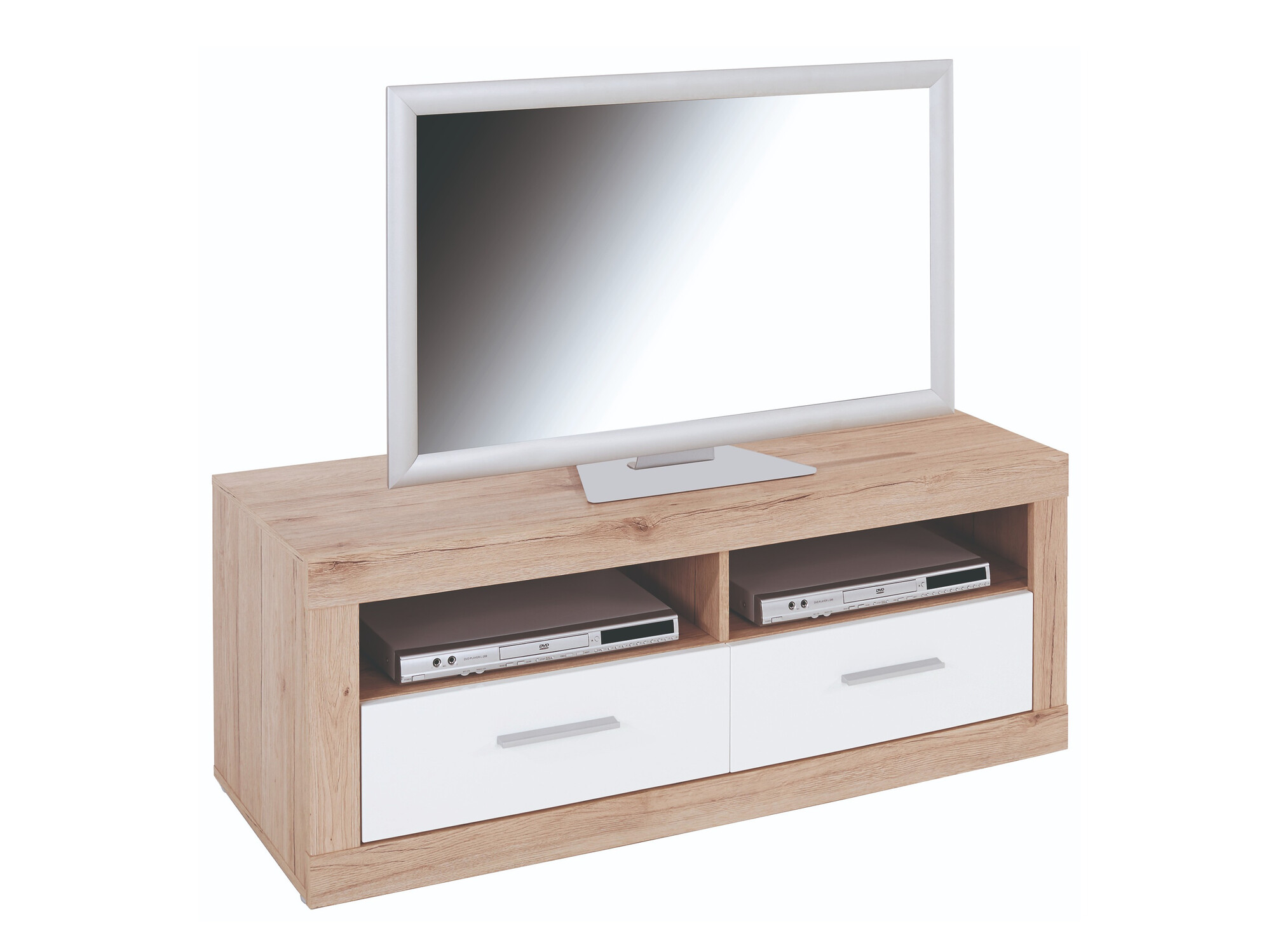 TV-bord Romfera 102 (Hvid + San remo eg)