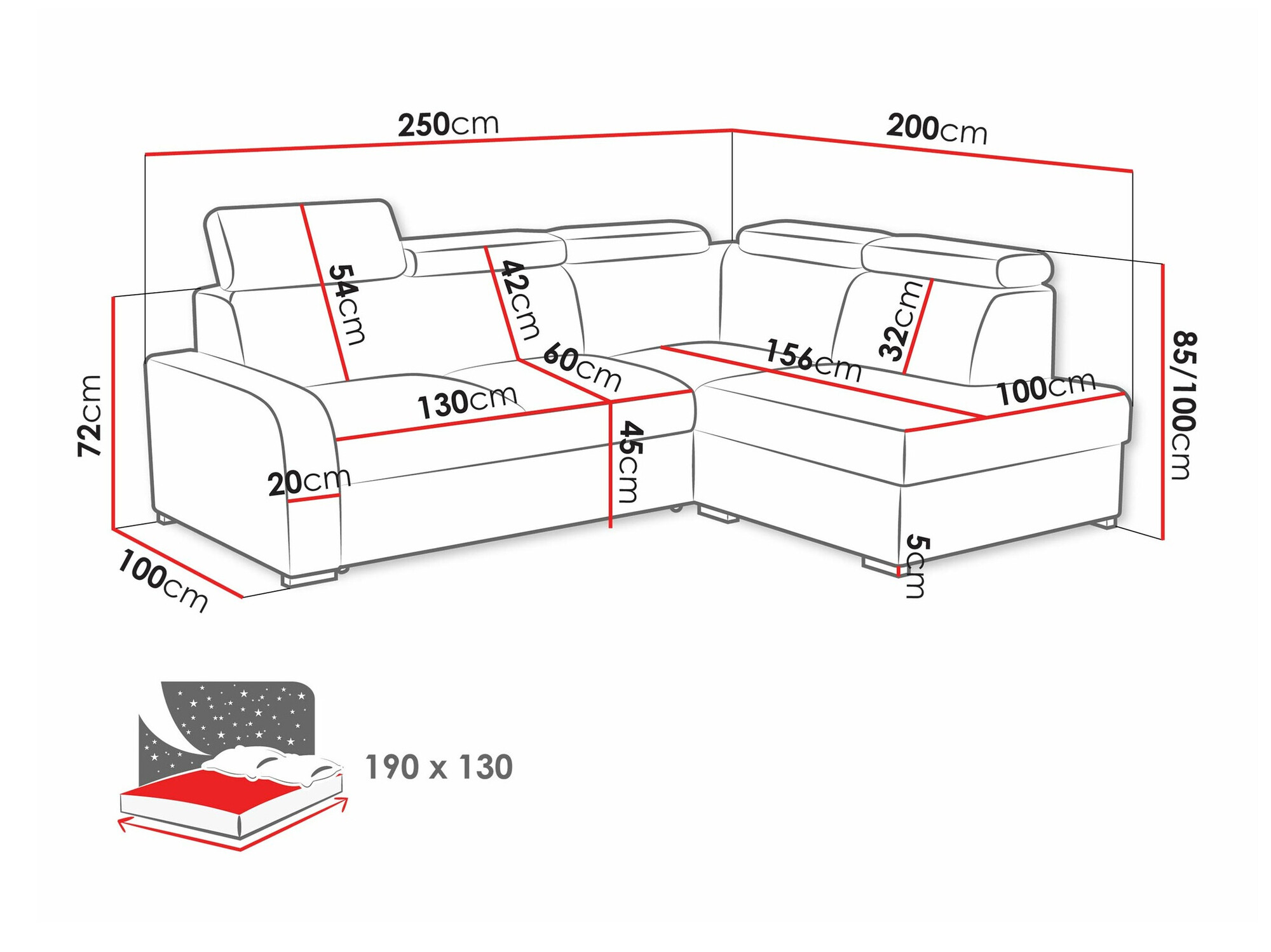 Hjørnesofa Ovos II (Crown 11)